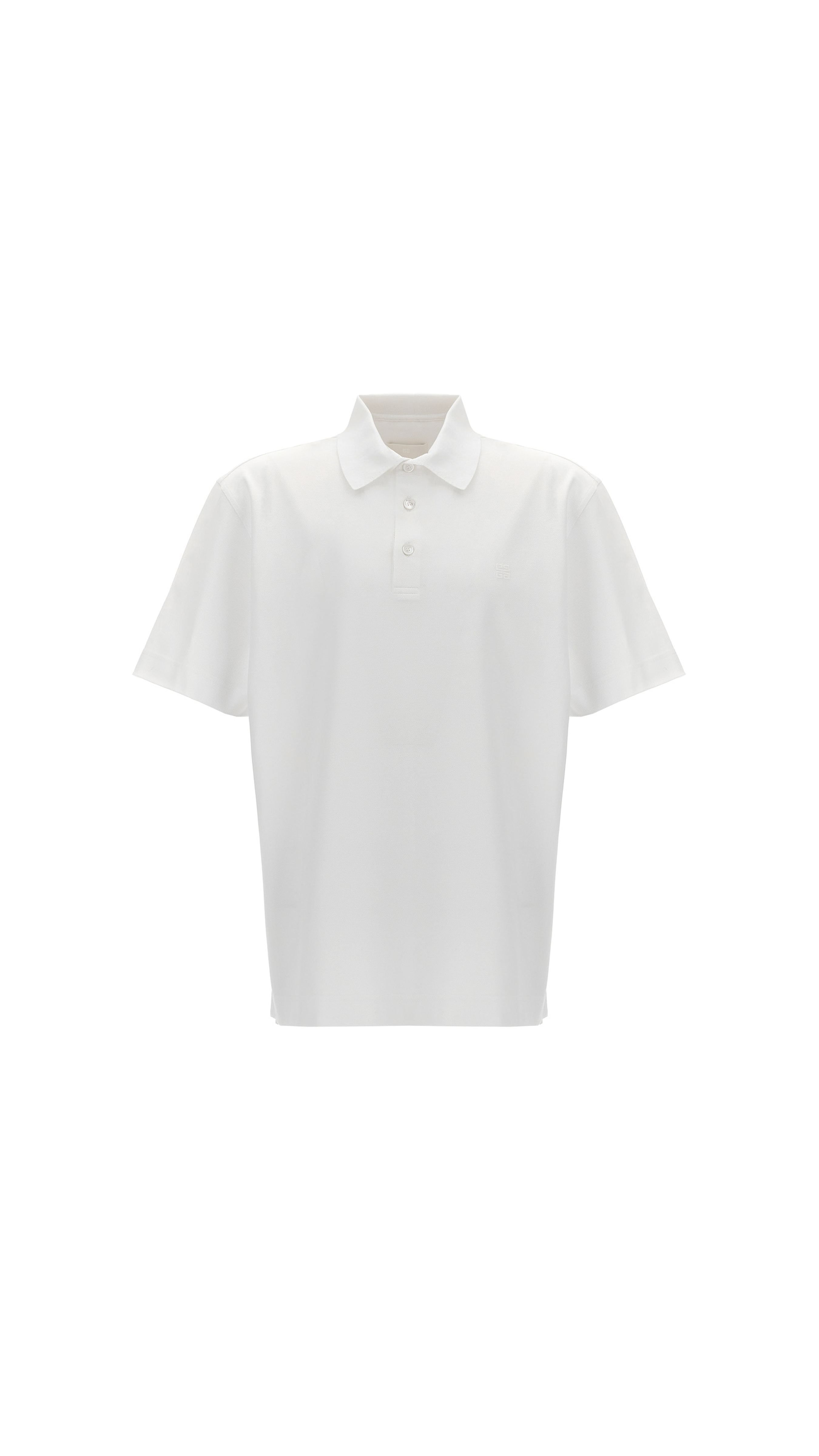 Polo In Cotton With 4g Detail - White