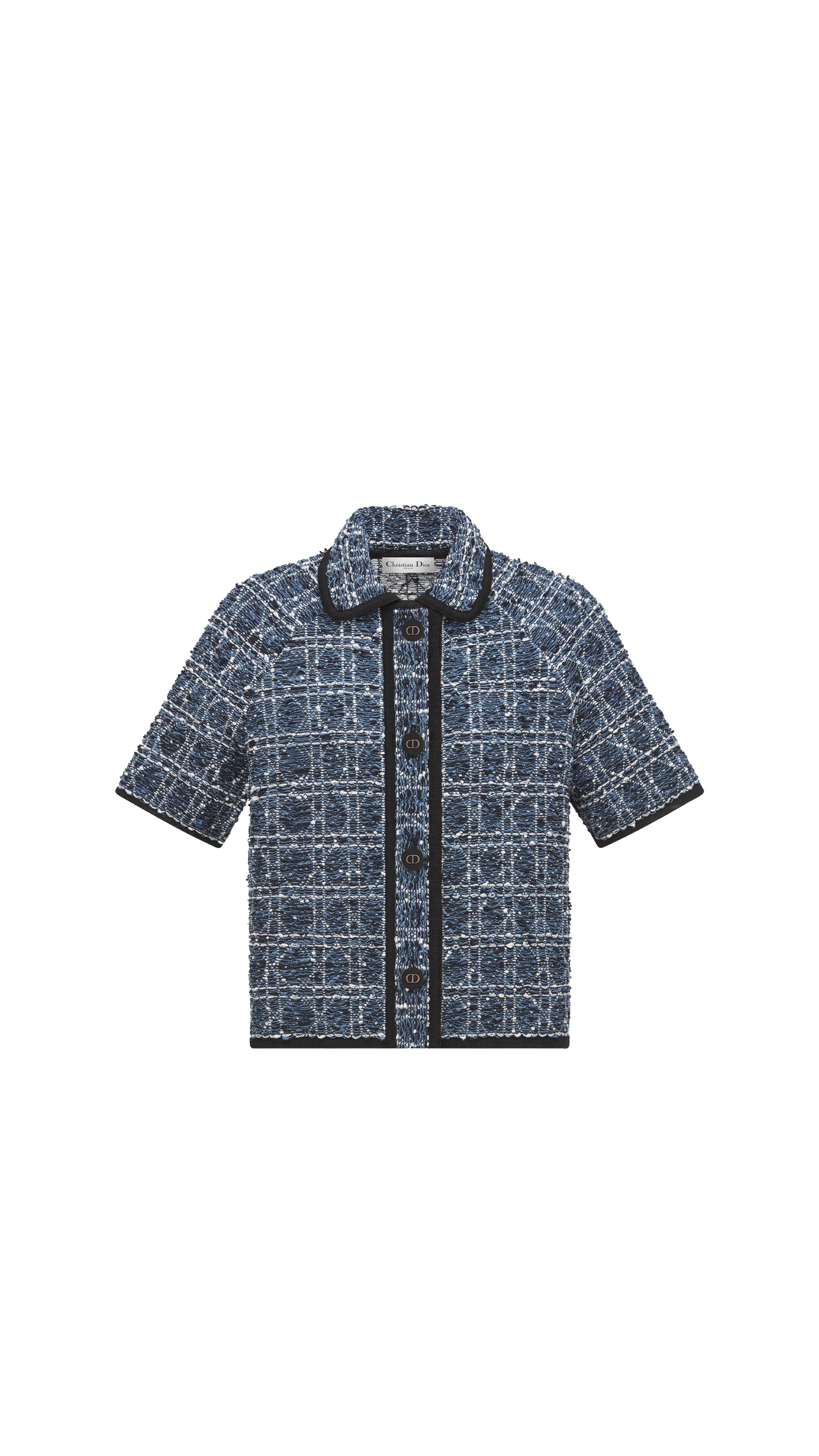 Short-Sleeved Cannage Jacket - Blue