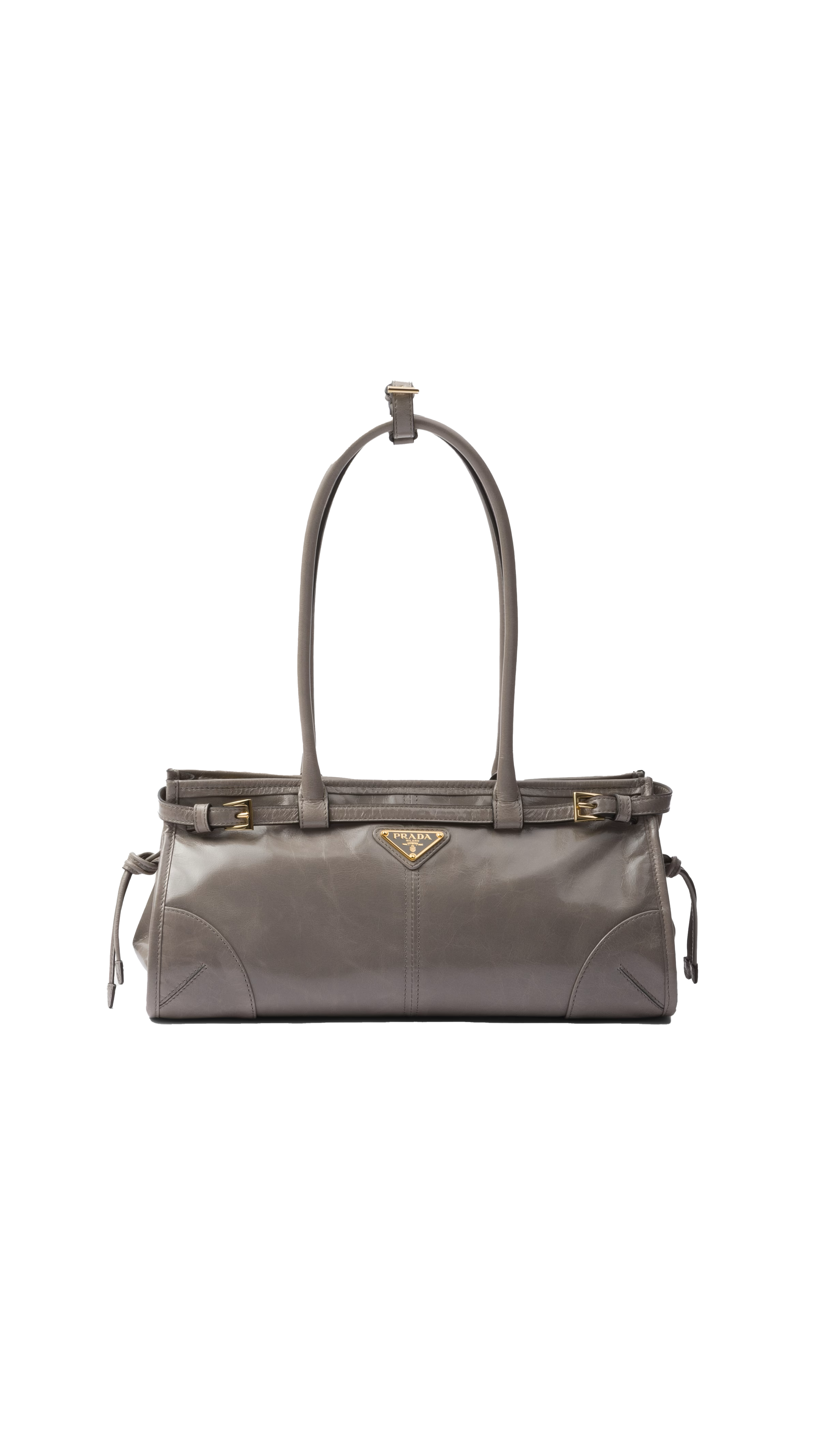 Medium Leather Handbag - Grey