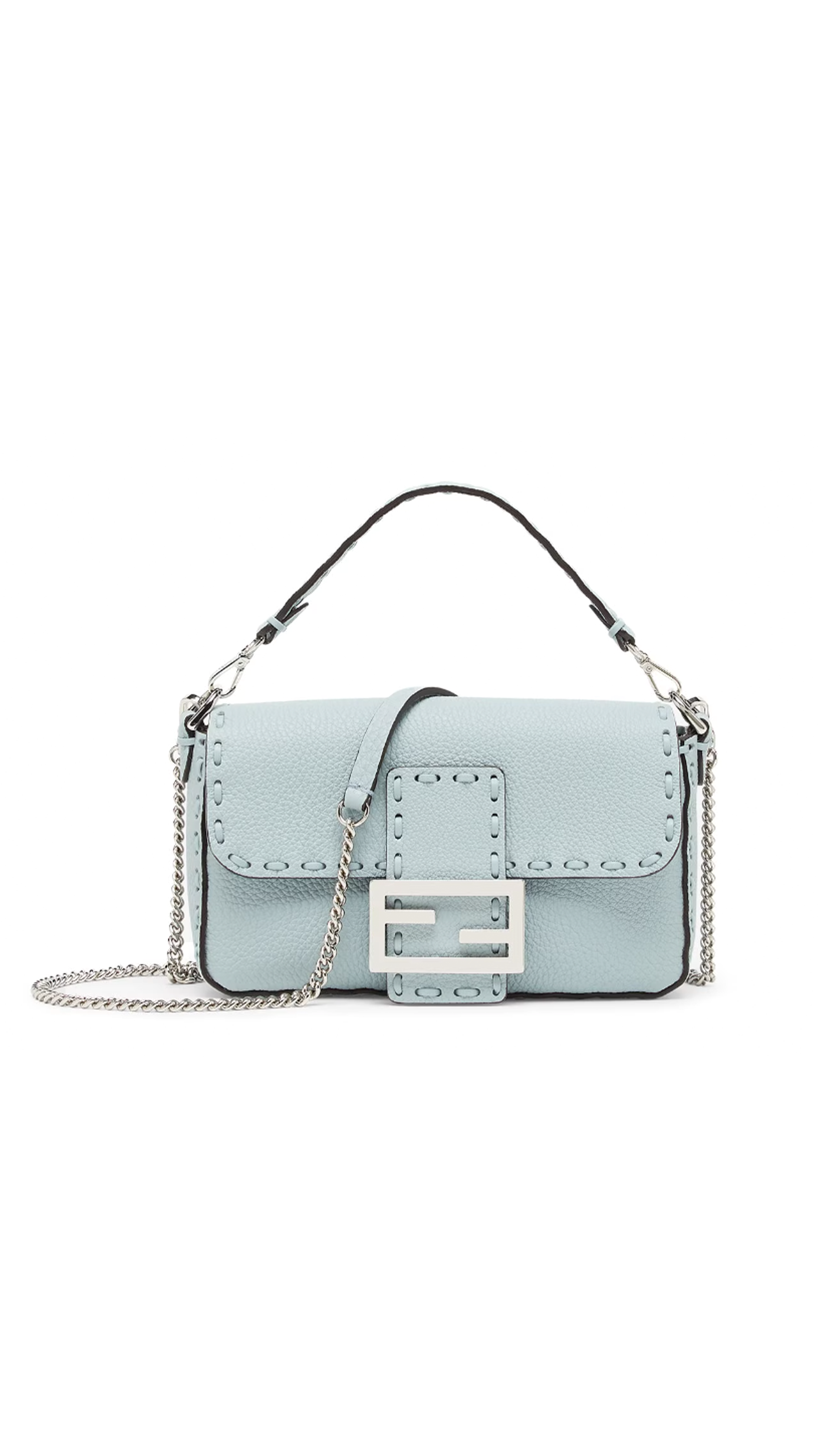 Mini Baguette Selleria Bag - Light Blue