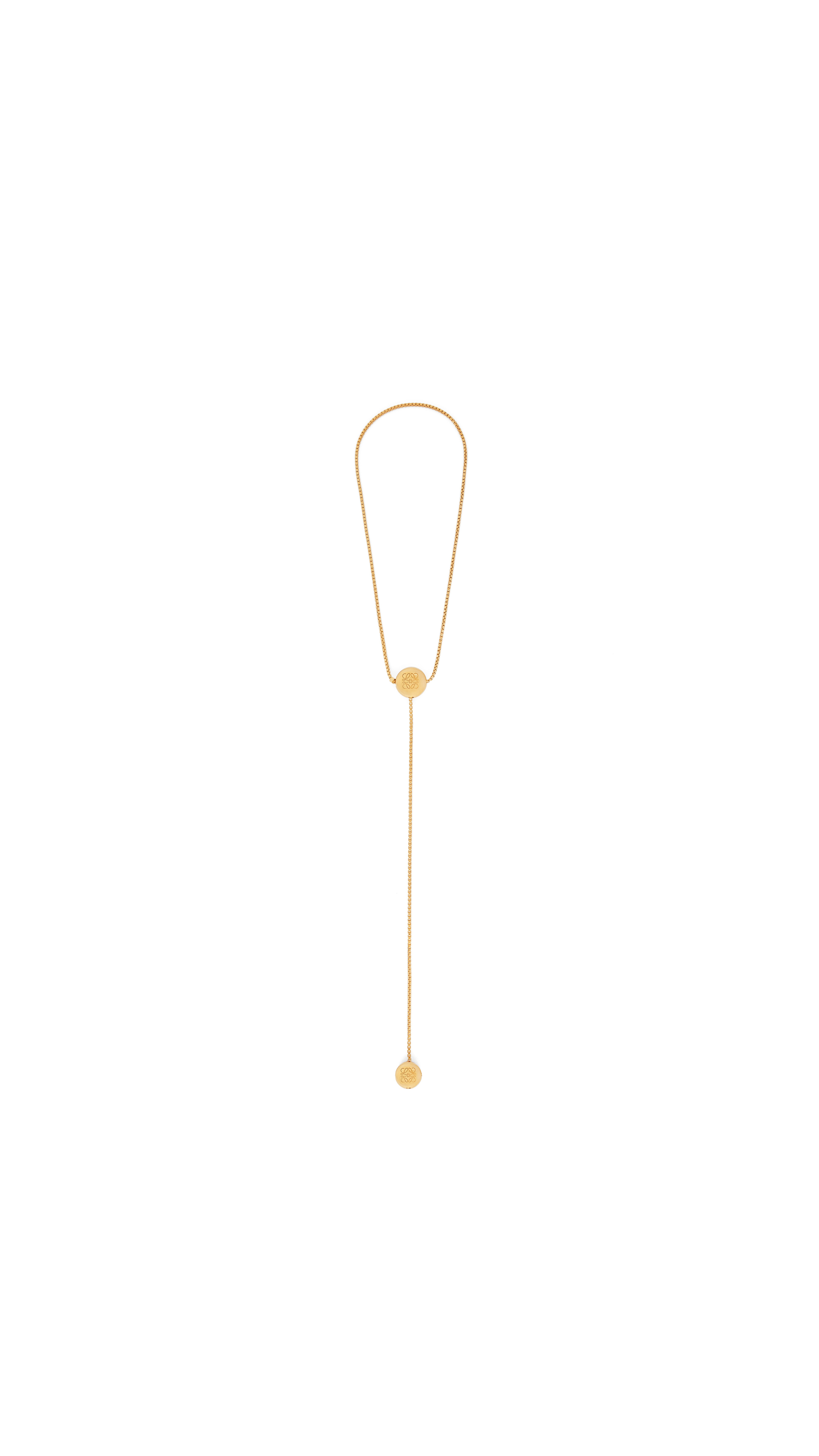 Anagram Pebble Necklace - Gold