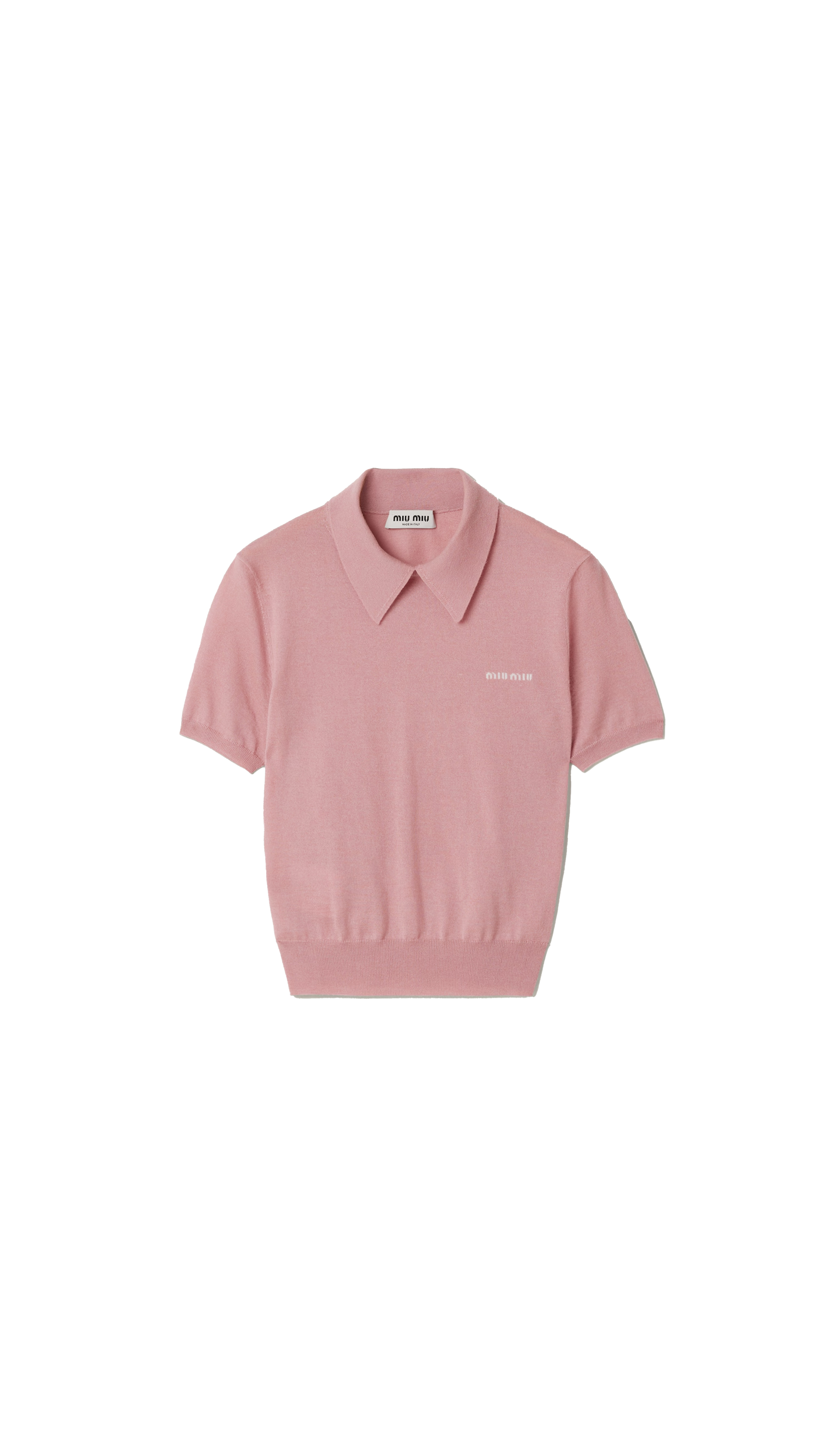 Silk And Cashmere Polo Shirt - Mauve