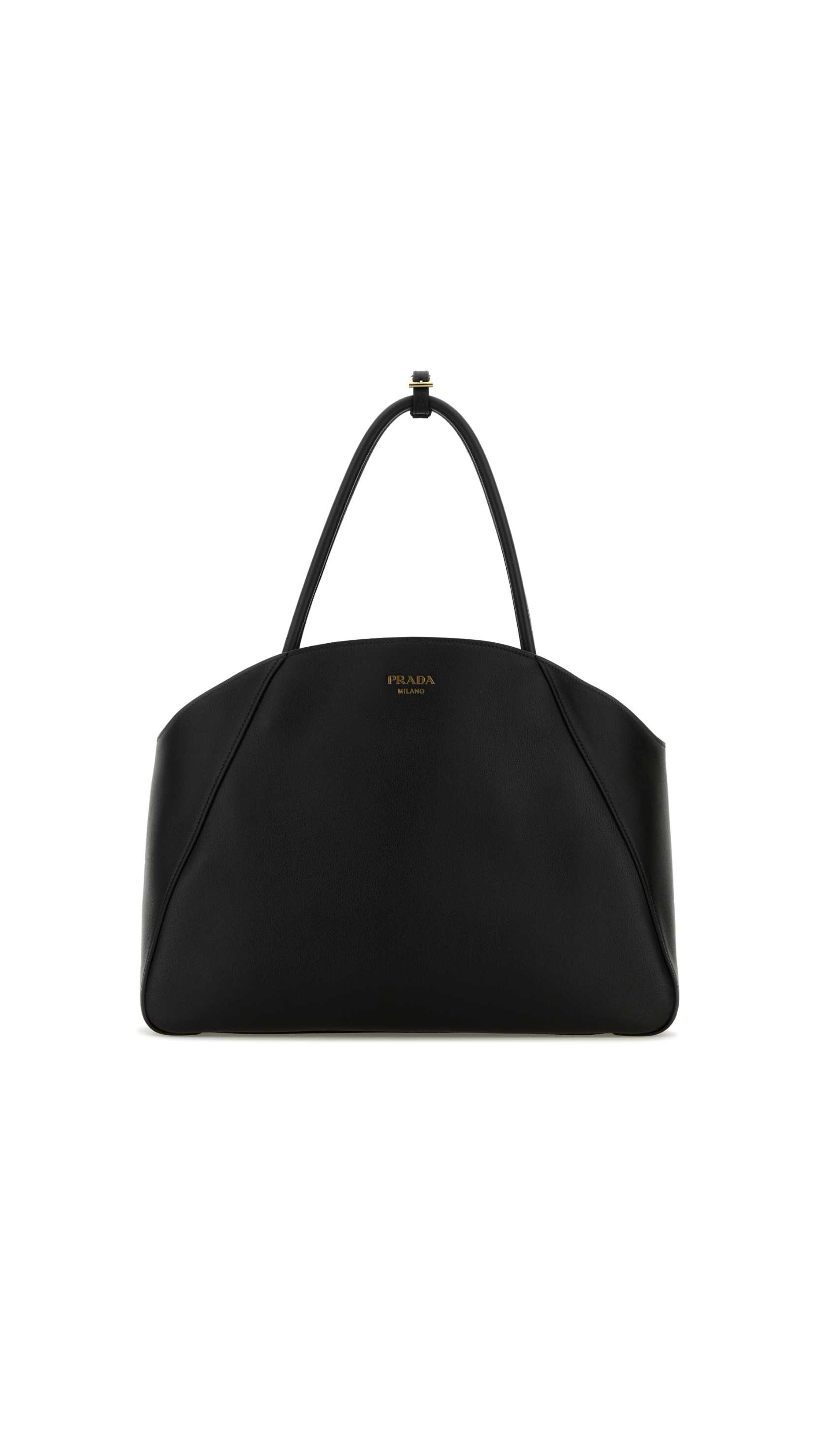 Large Leather Bag - Black