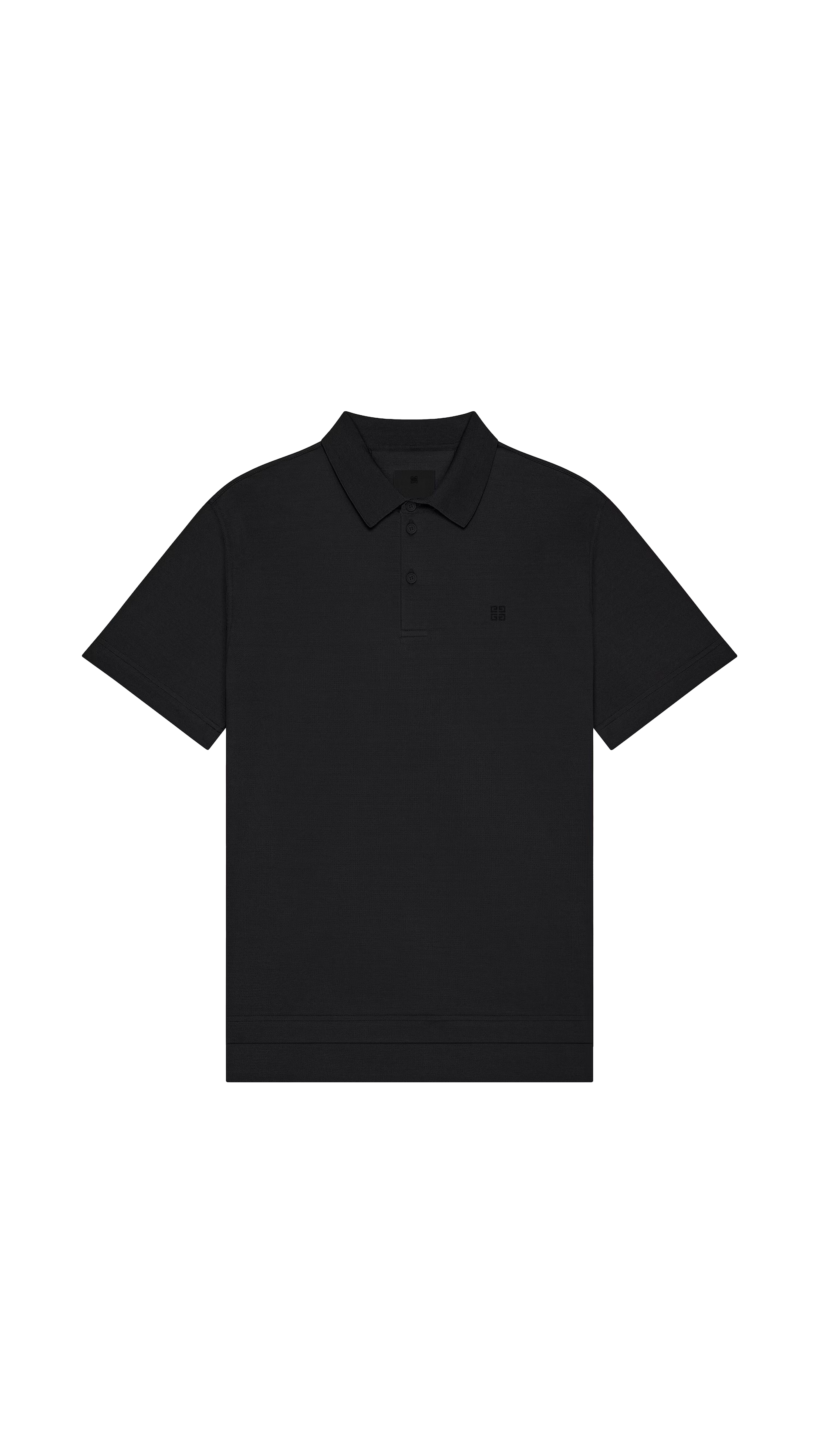 Polo In Cotton With 4g Detail - Black