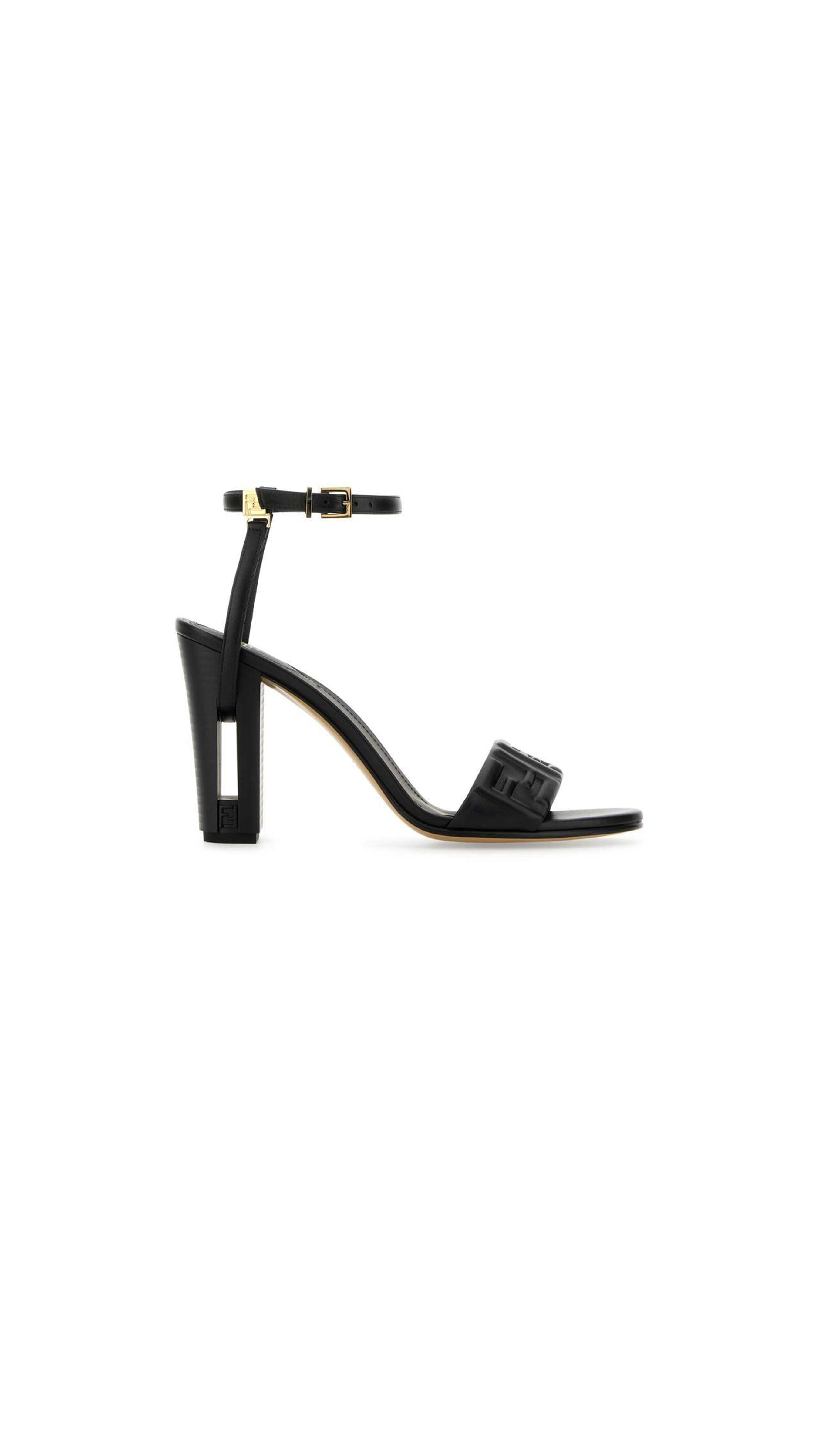 FF Nappa Leather Sandals - Black