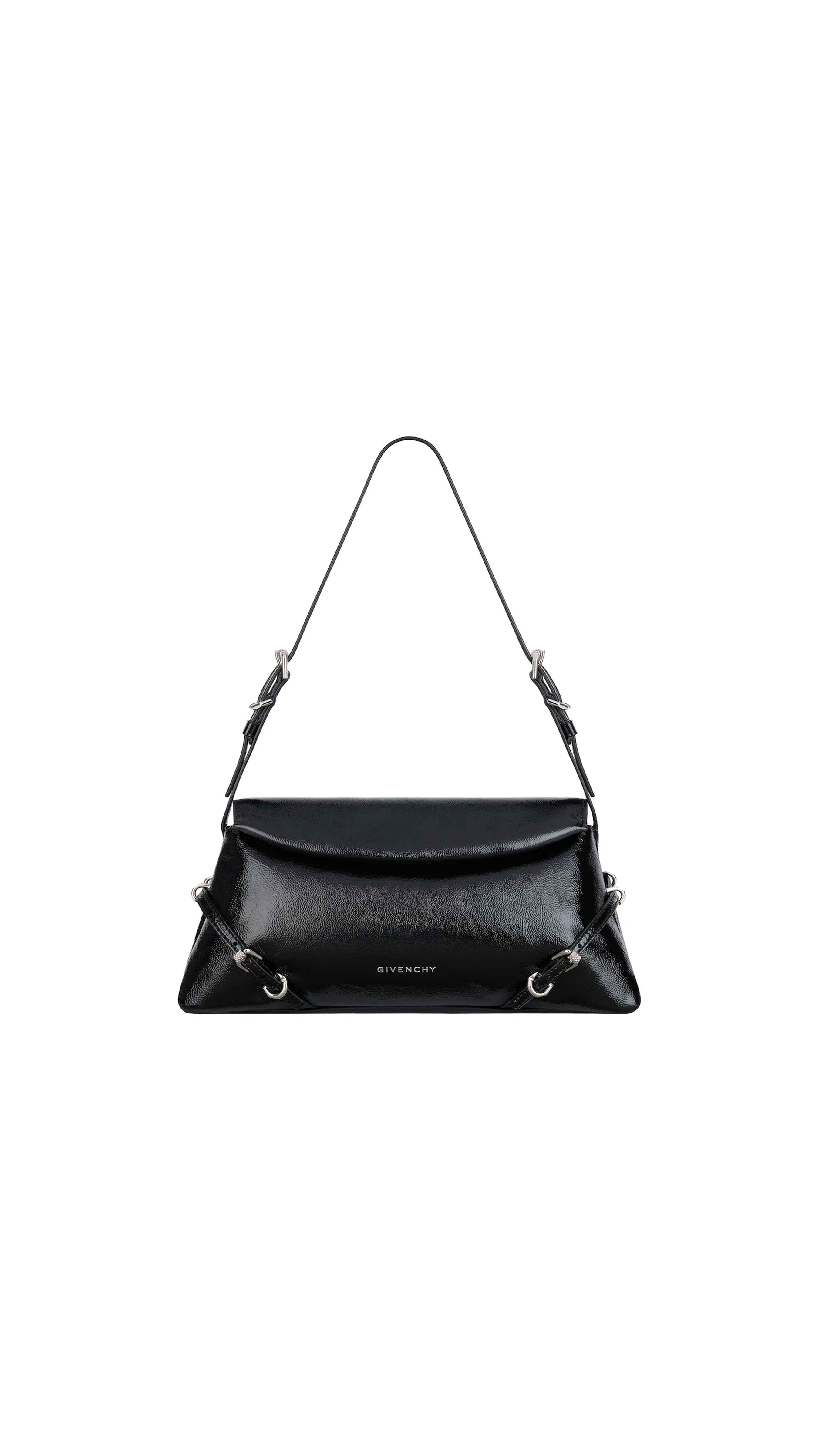 Small P'tit Voyou Bag In Patent Leather - Black