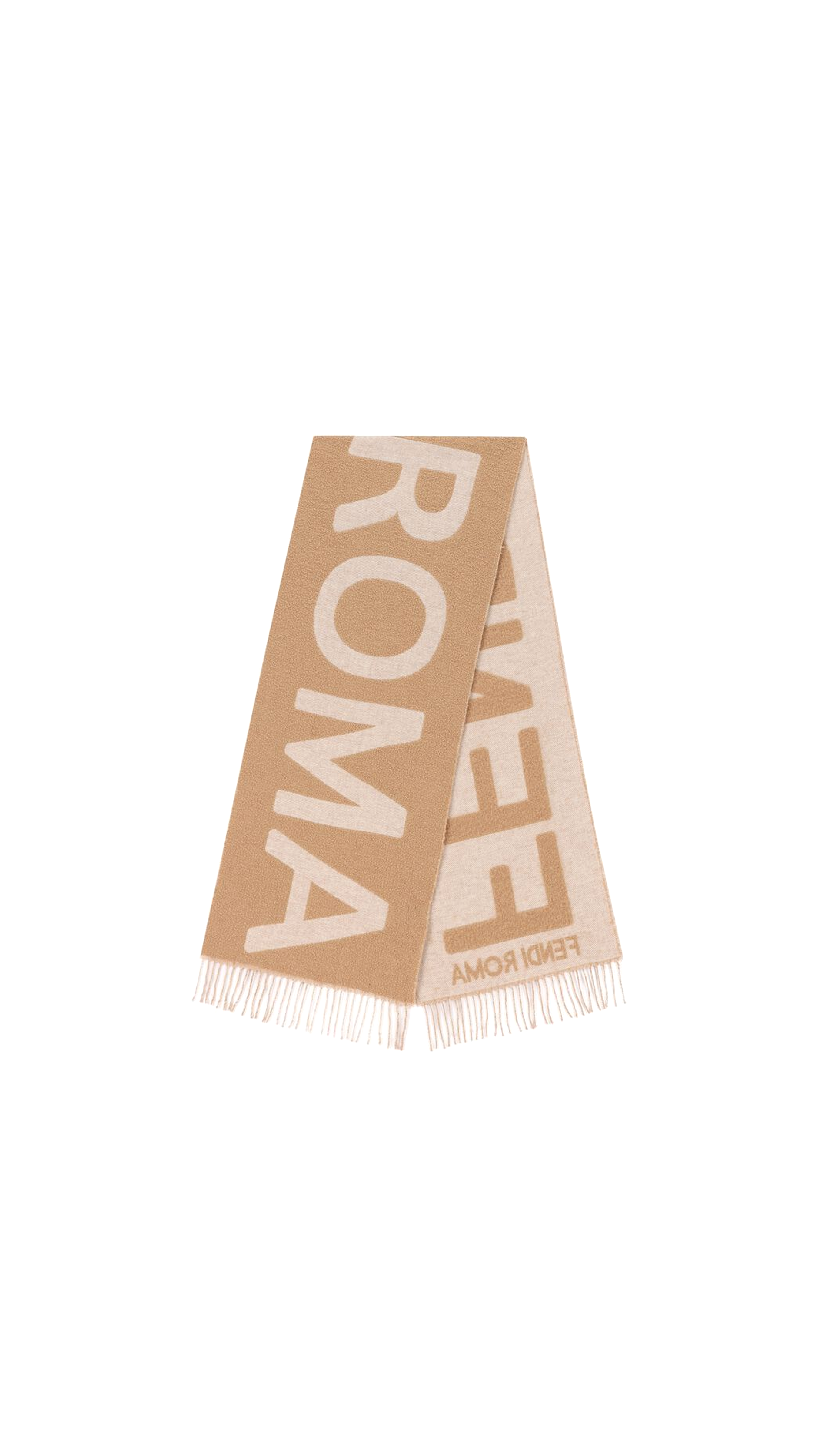 Fendi Roma Bouclé Wool Scarf - Beige