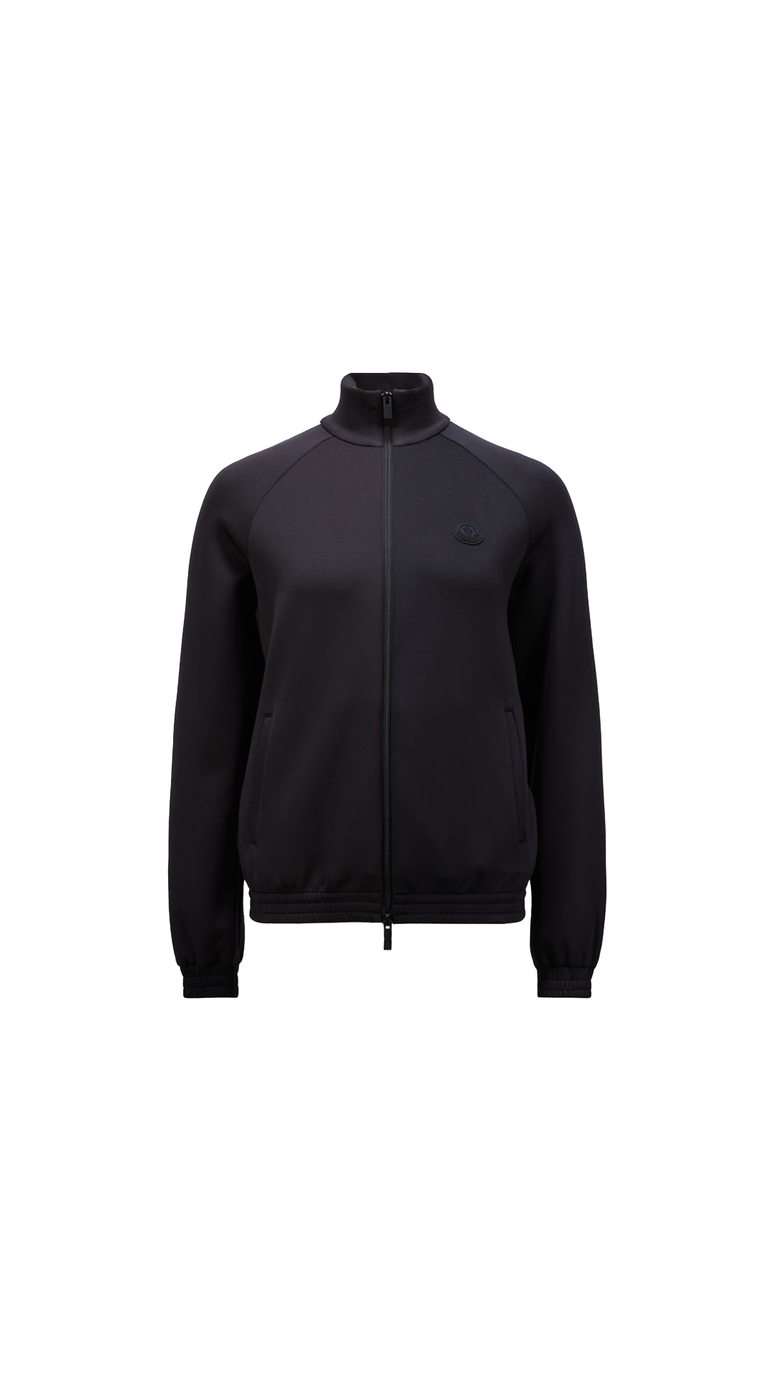 Neoprene Zip-up Sweatshirt - Black