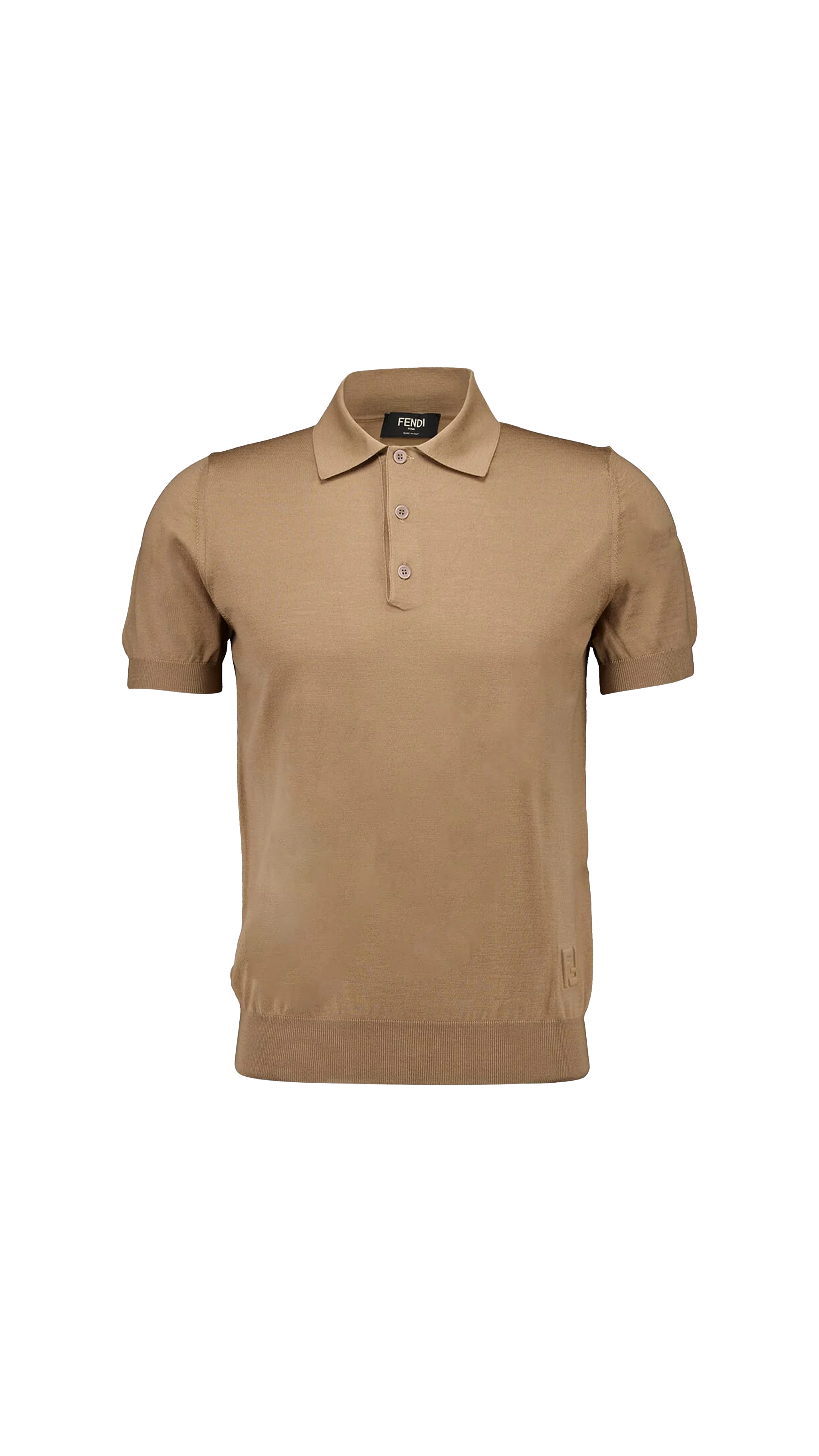 Wool Polo Shirt - Light Brown