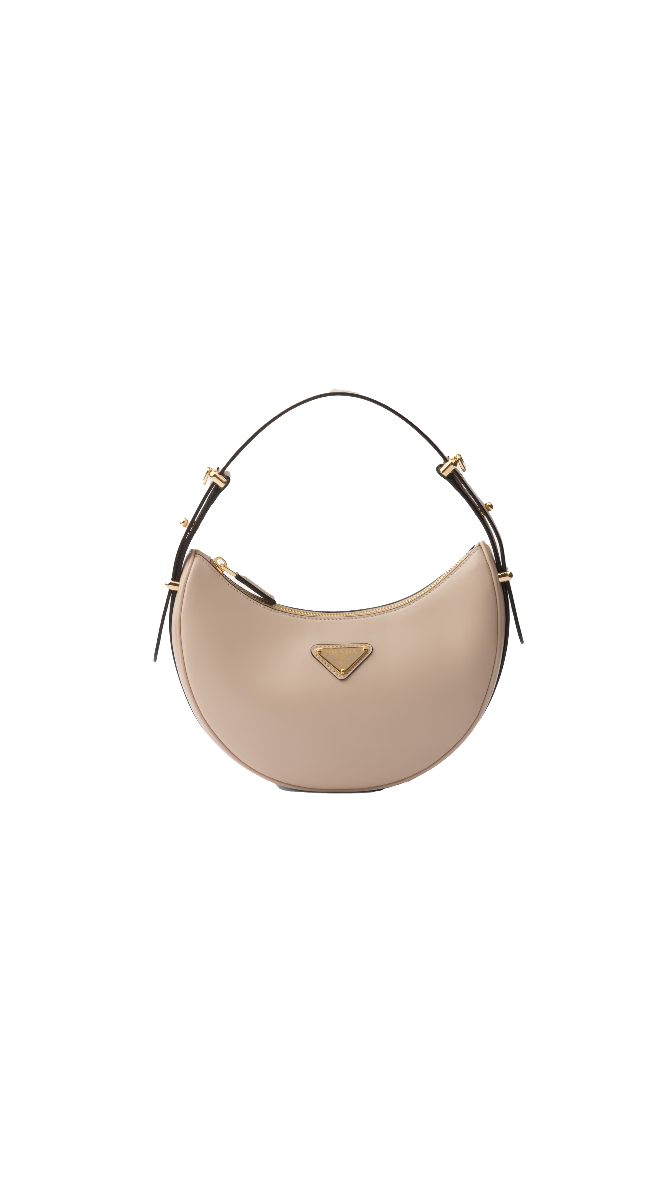 Arqué Leather Shoulder Bag - Beige