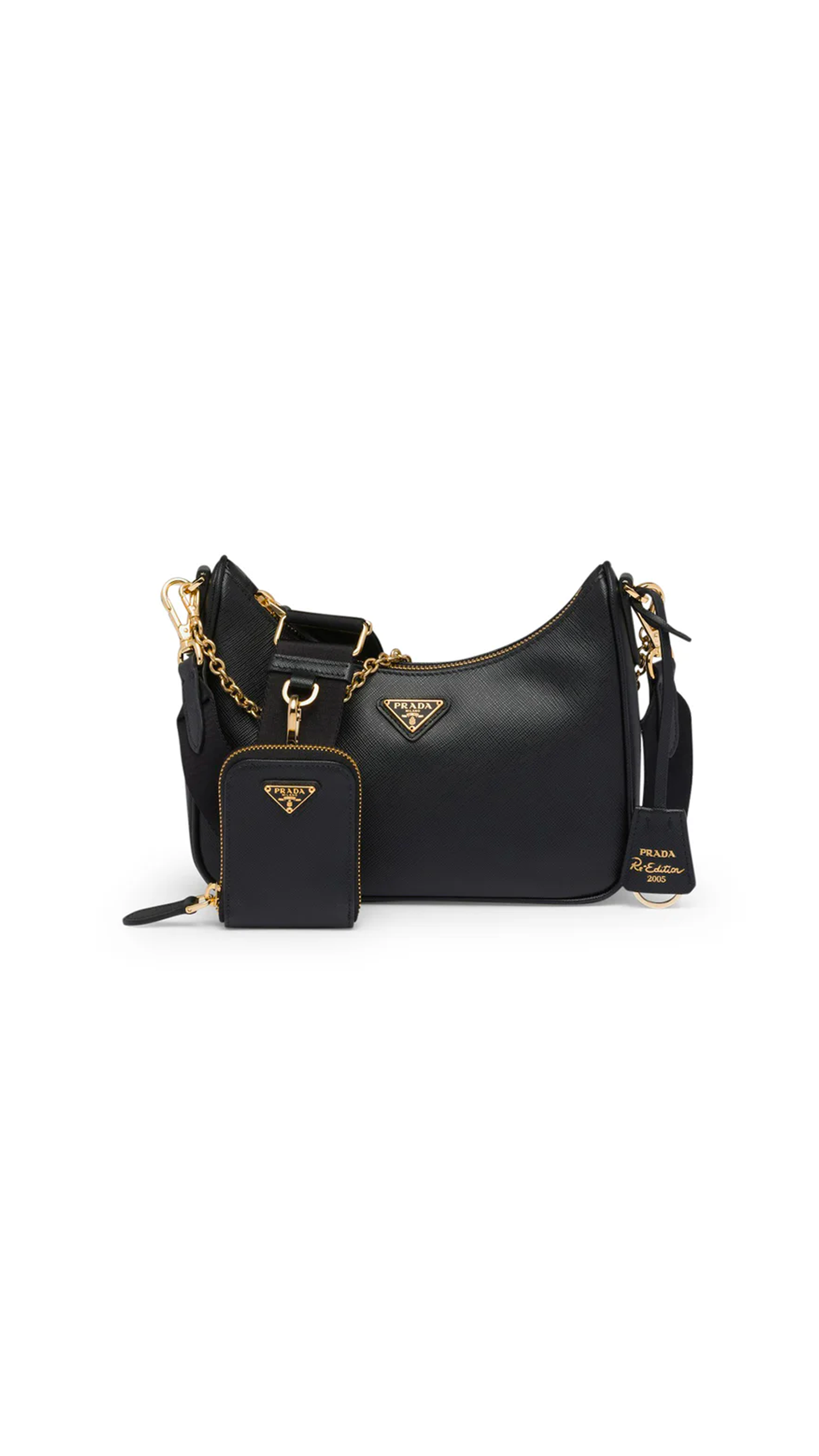 Prada Re-Edition 2005 Saffiano Leather Bag - Black