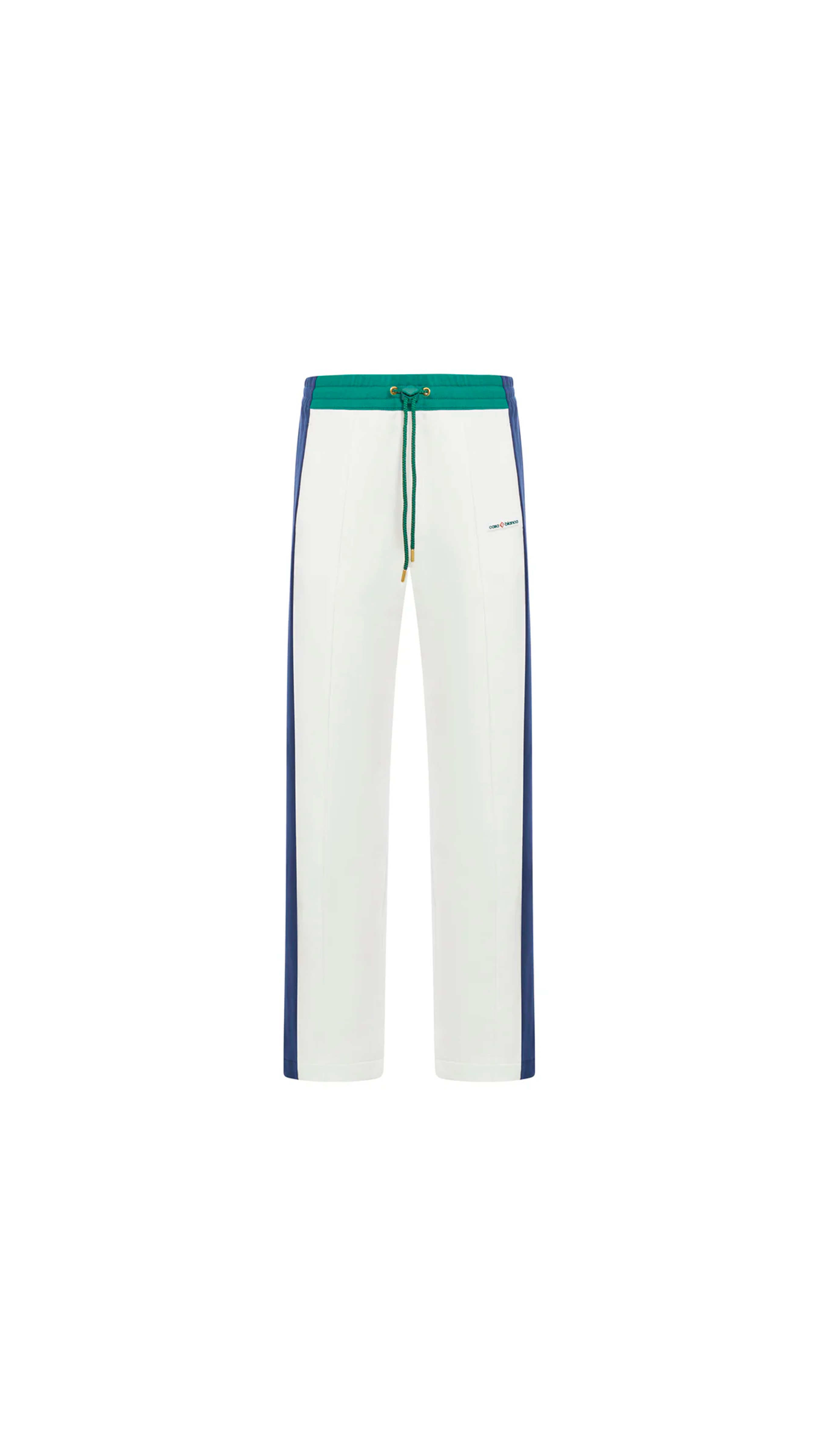 Joggers With Logo Patch - White/Blue/Green