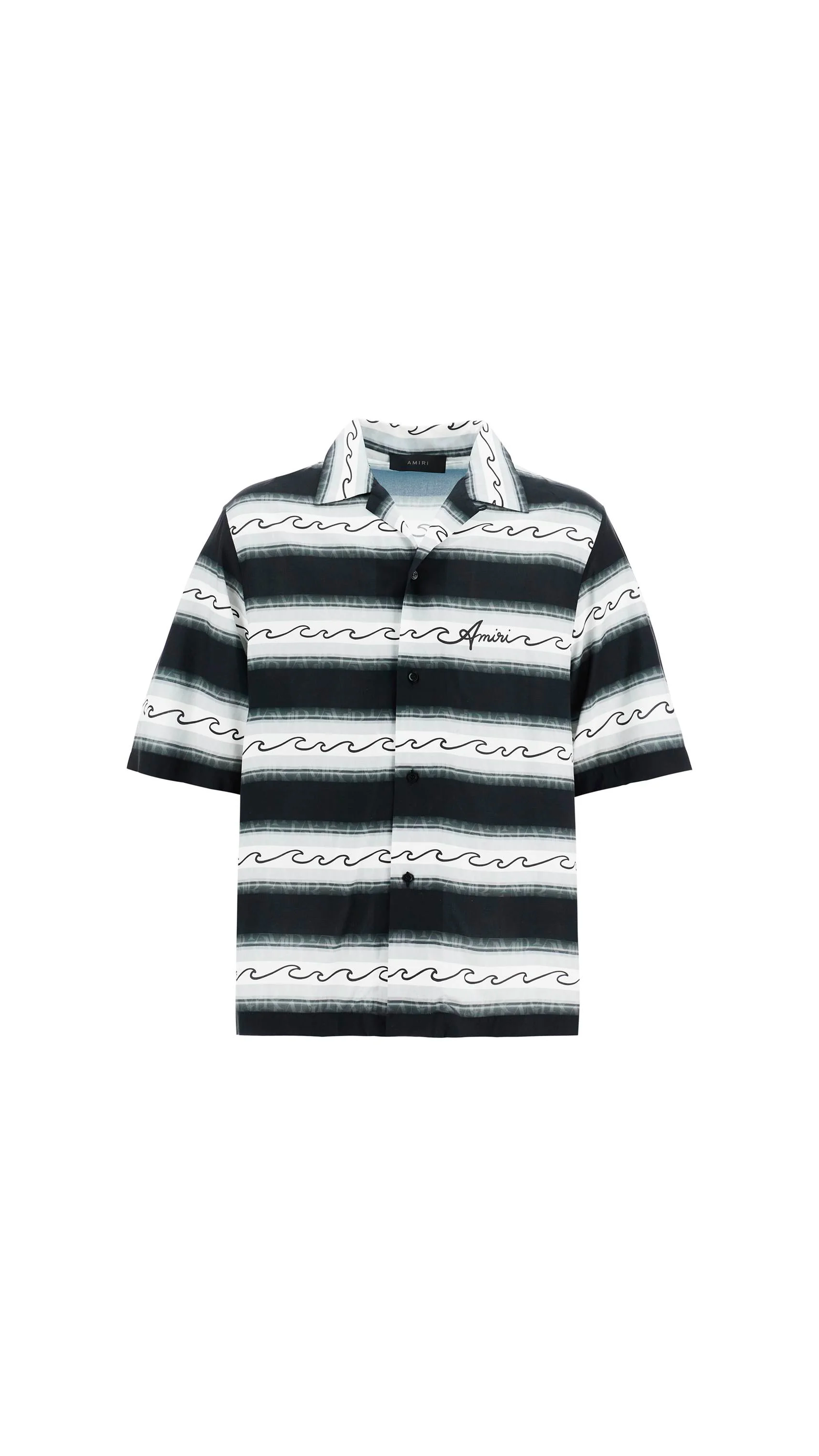 Amiri Wave Baja Shirt - Black/White