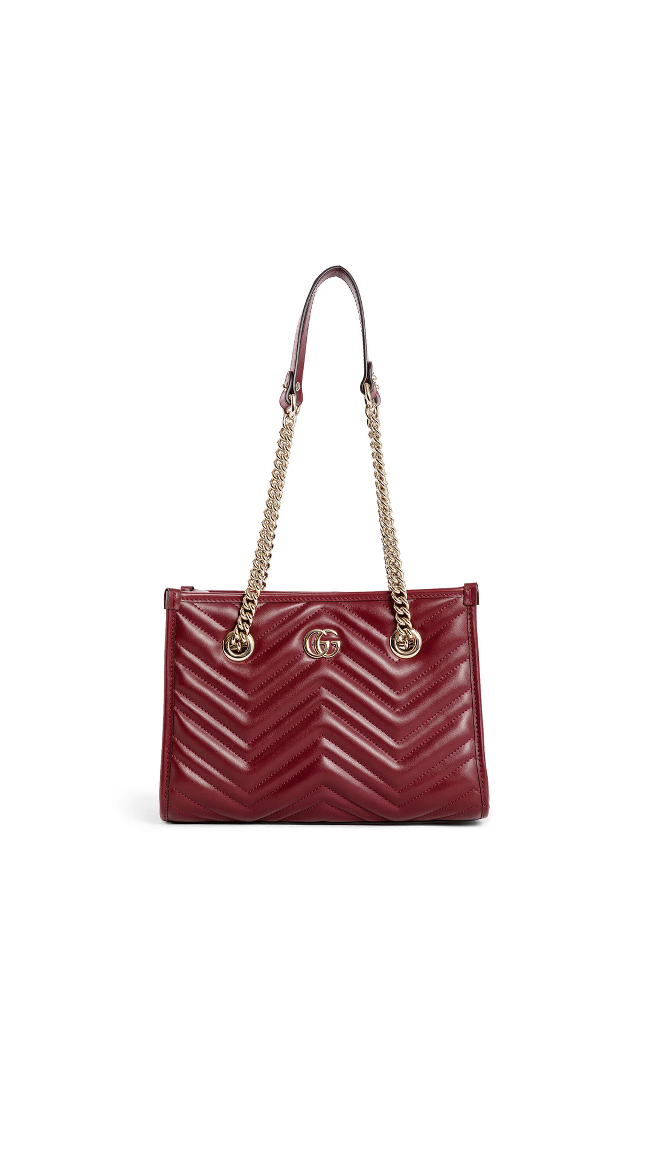 GG Marmont Small Tote Bag - Red Ancora