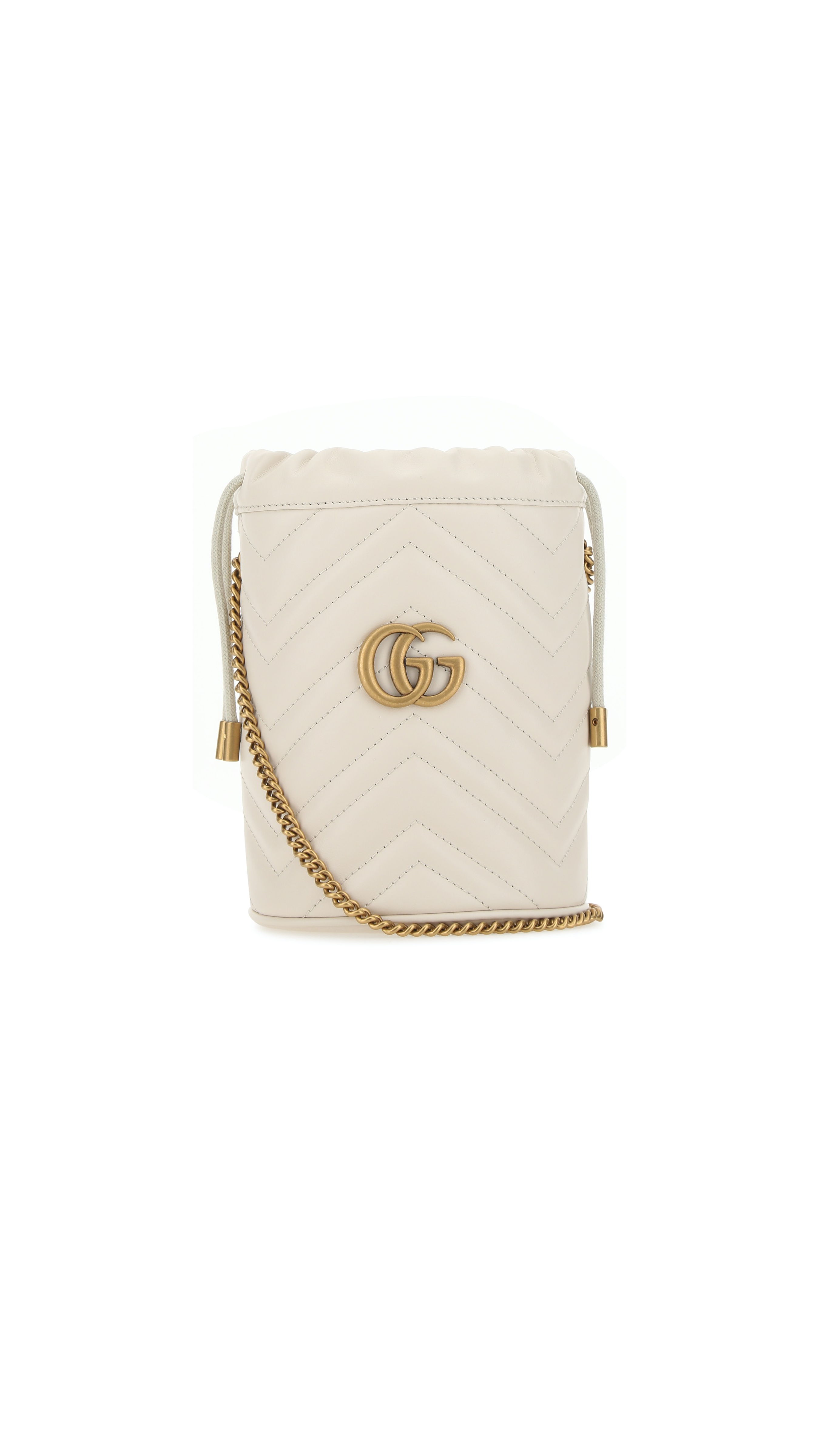 GG Marmont Mini Bucket Bag - White