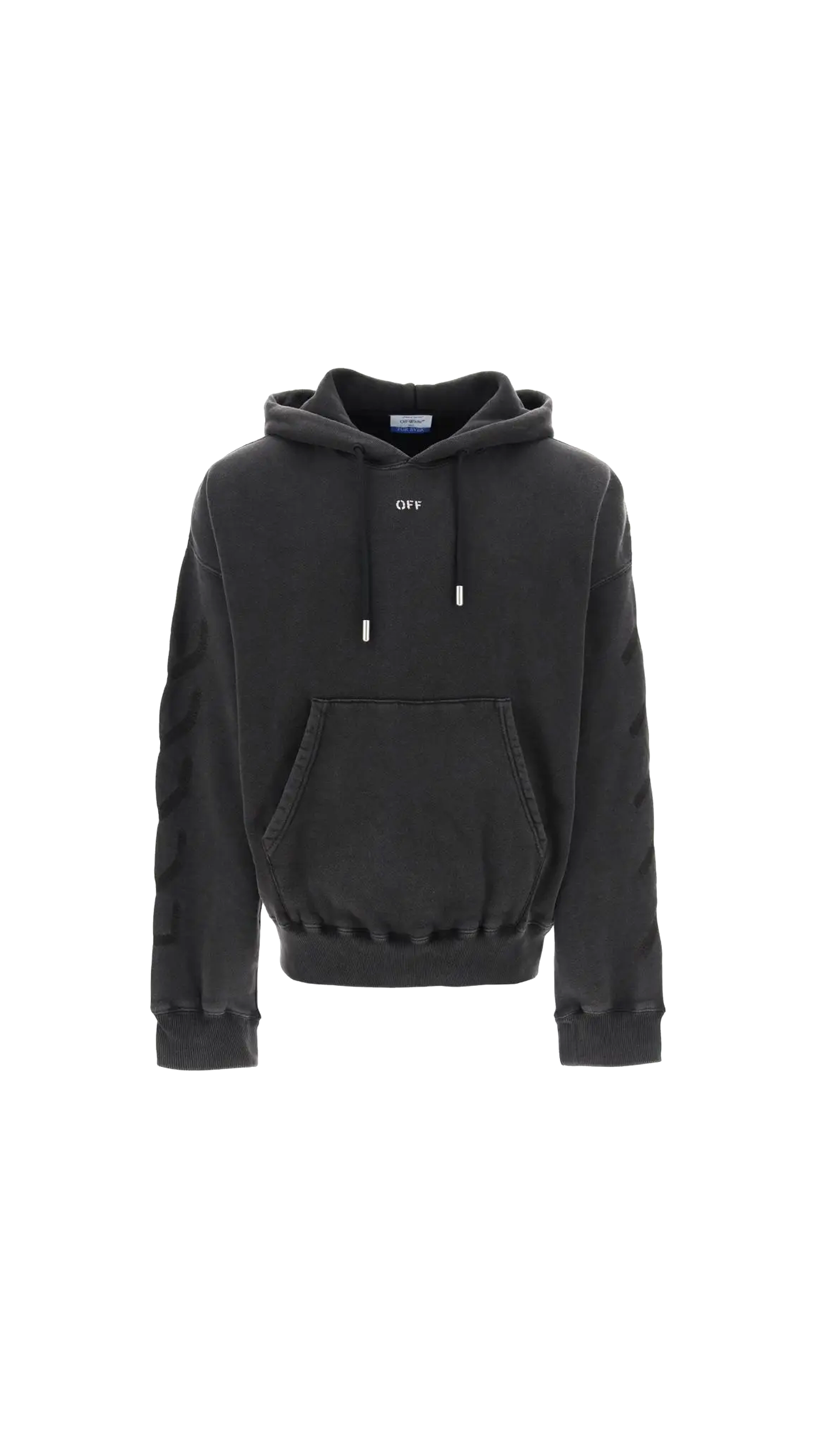 Saint Matthew Print Oversized Hoodie - Black