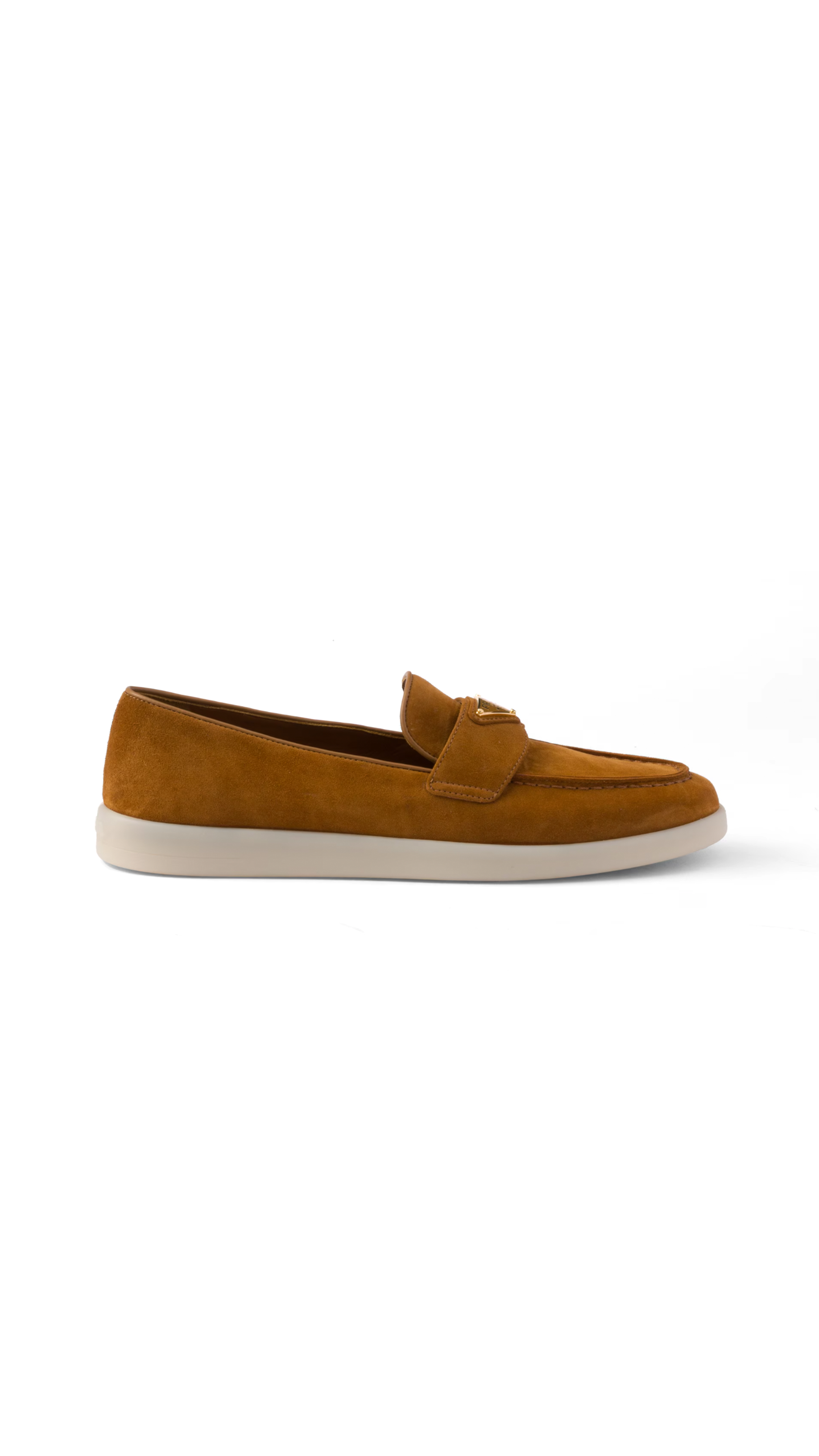 Suede Leather Loafers - Cognac