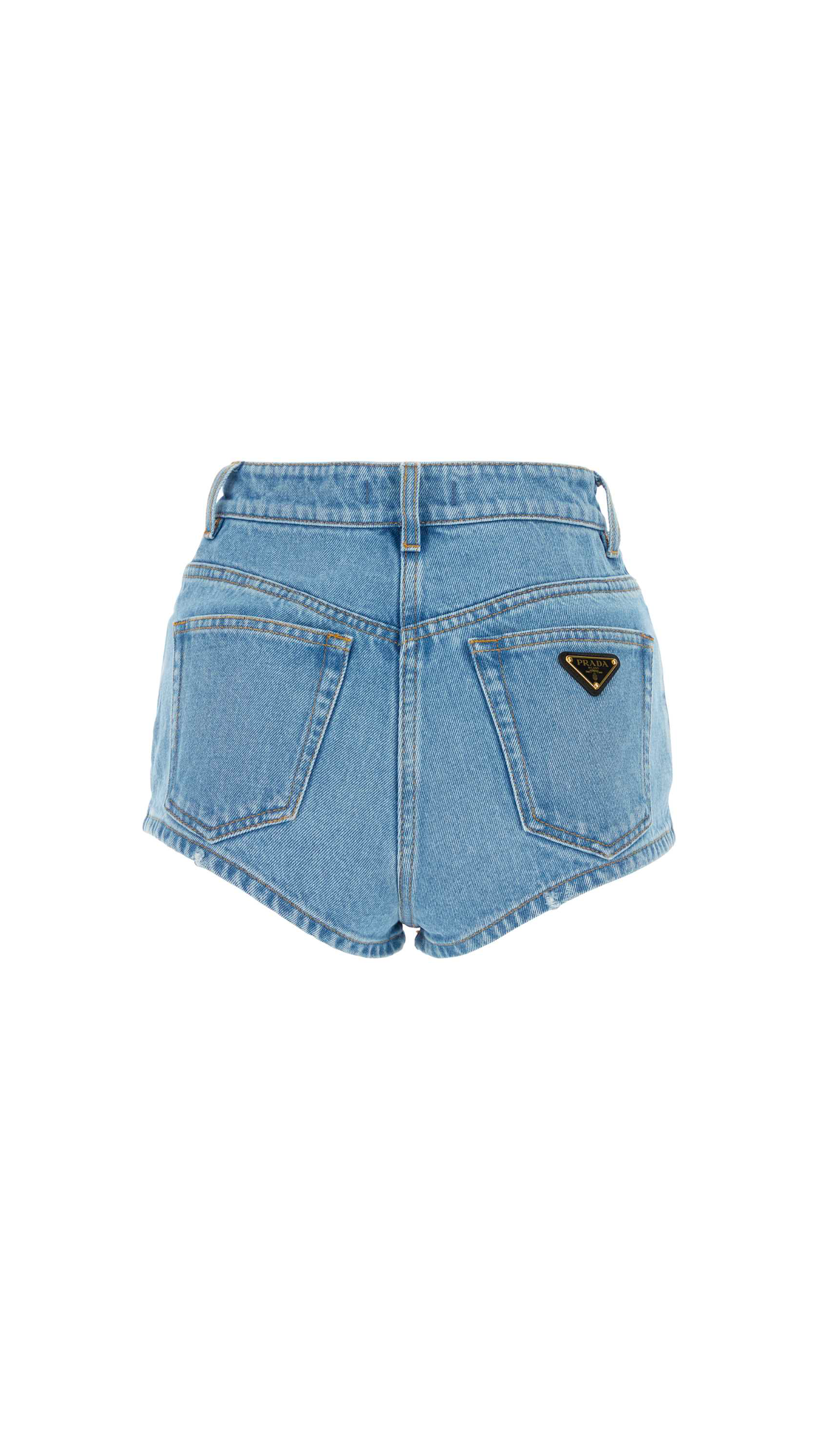 Denim Shorts with Logo - Blue