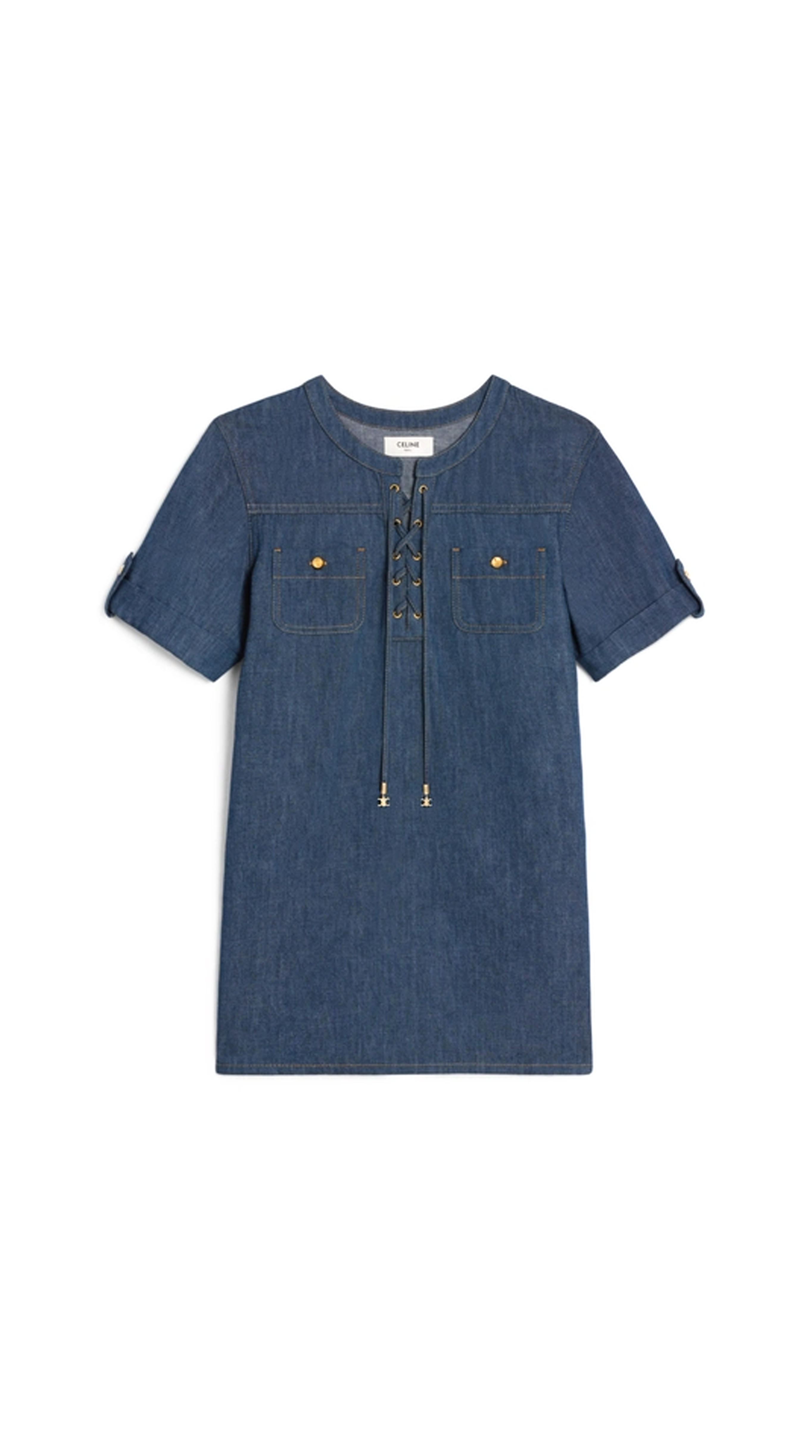 Mini Dress Wash Denim -  Dark Ocean