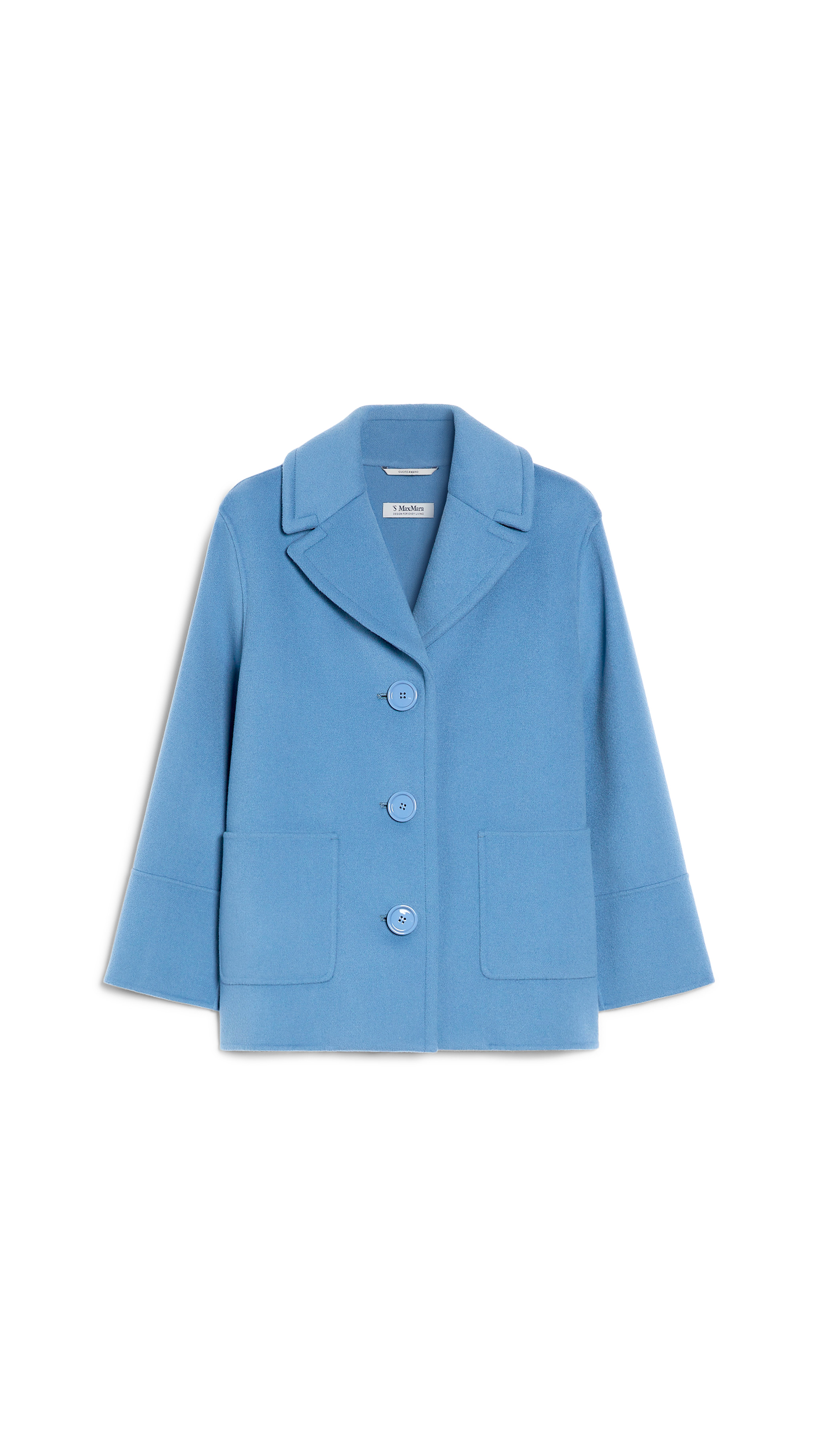 Wool Single-breasted Jacket - Blue