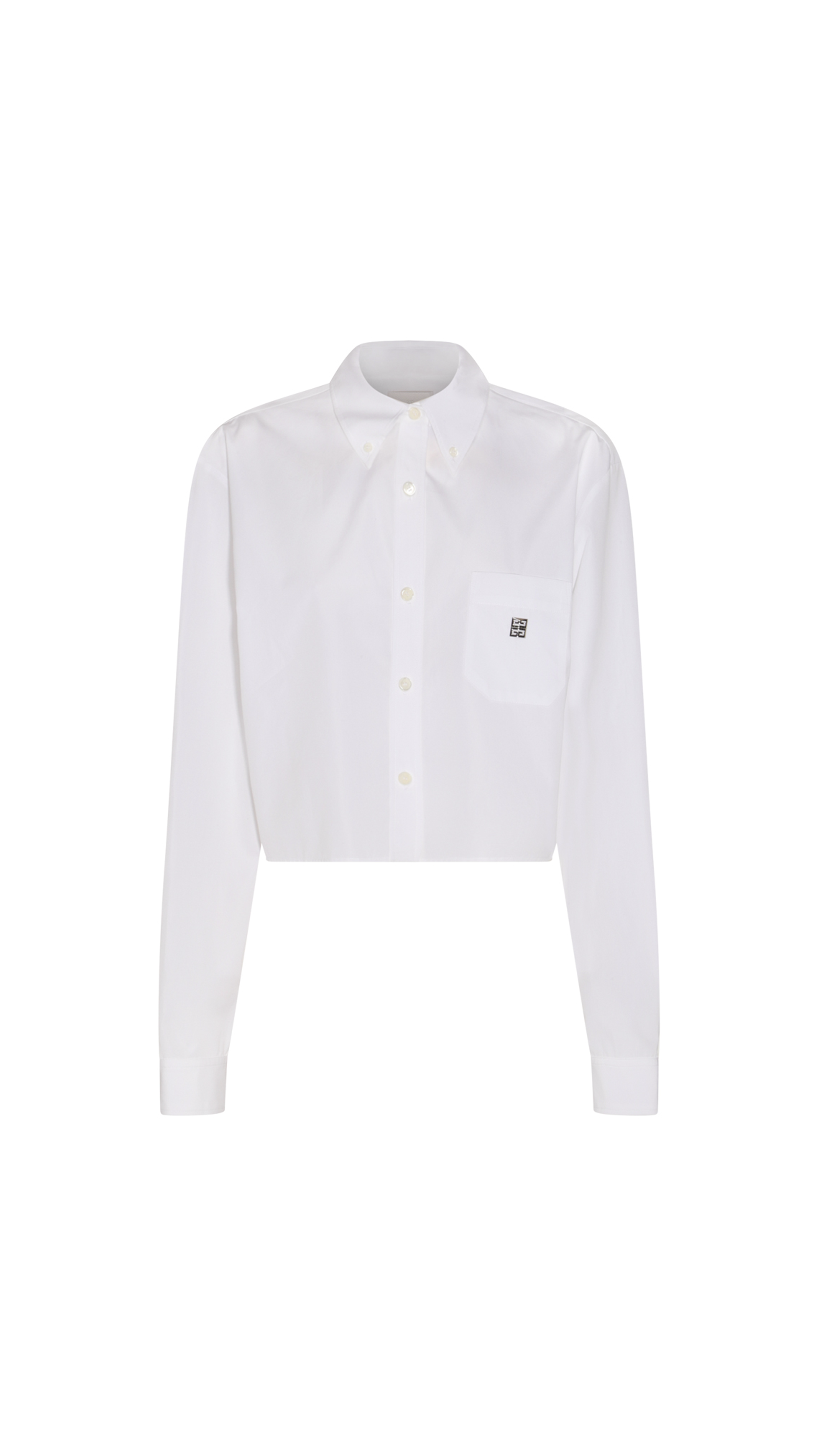 4G Cropped Shirt - White