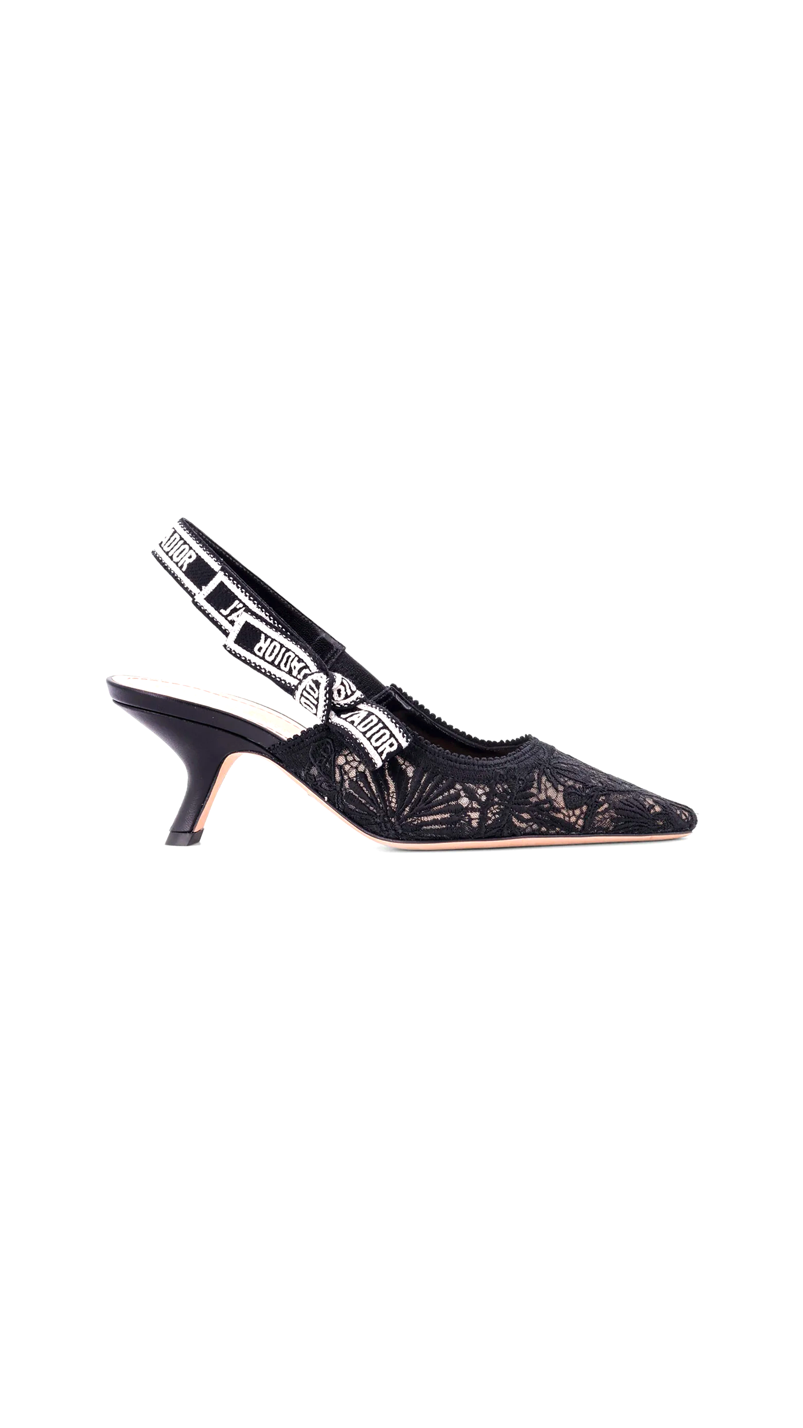 J'Adior Slingback Pump in Transparent Mesh  - Black