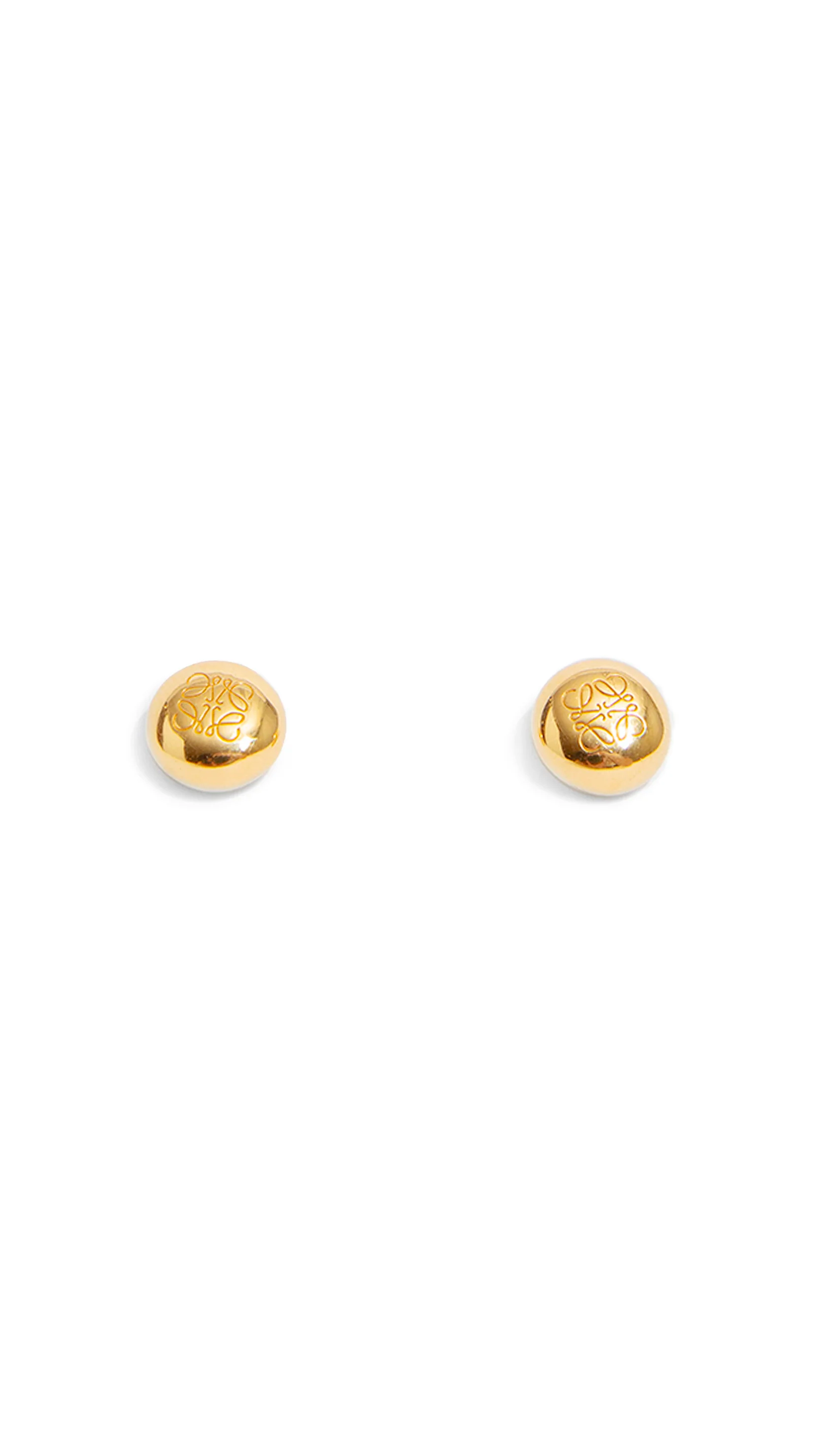 Anagram Pebble Stud Earrings - Gold