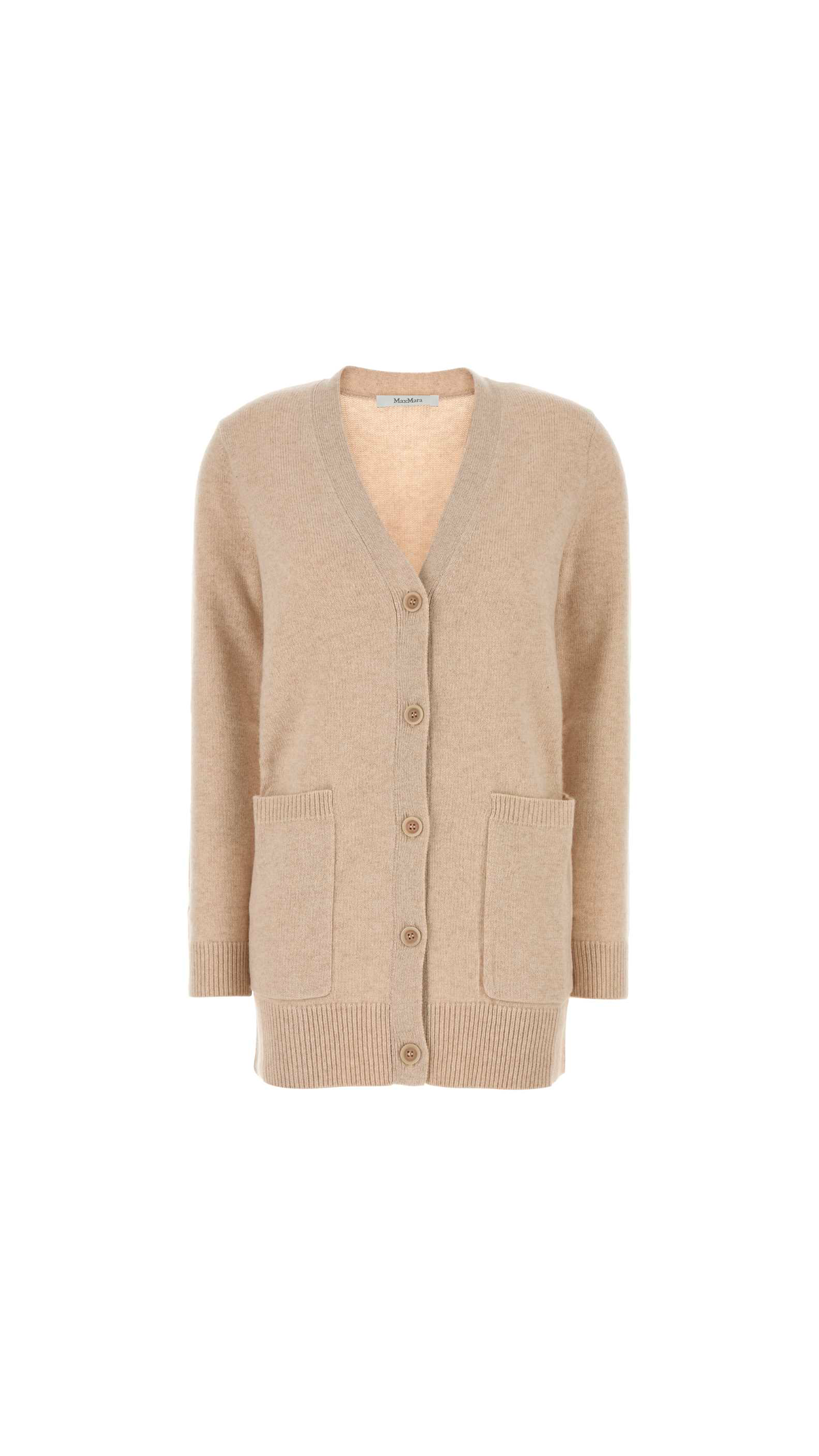 Wool And Cashmere Villar Cardigan With Sequins - Beige