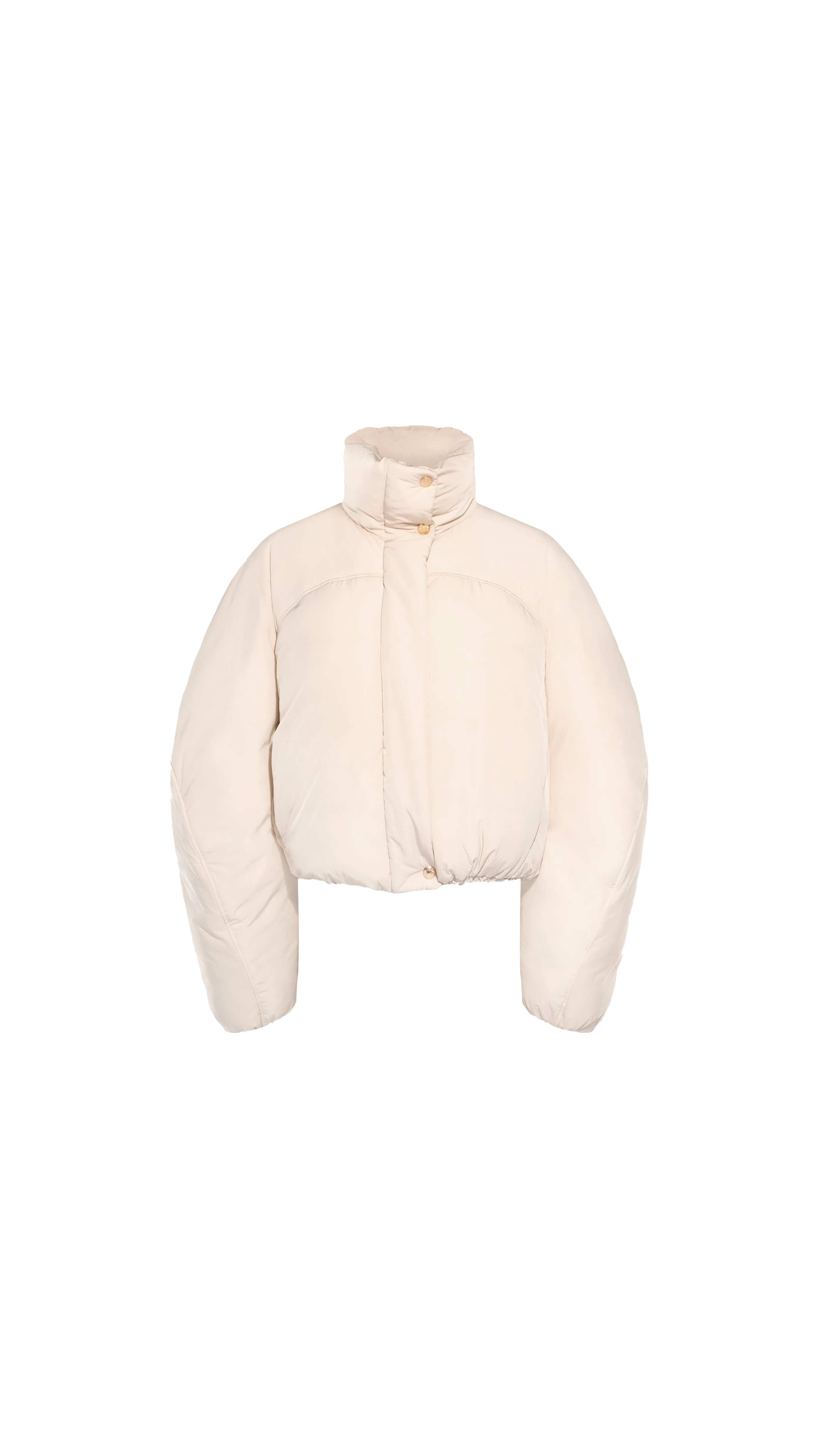 The Caraco Cropped Puffer Jacket - Off White