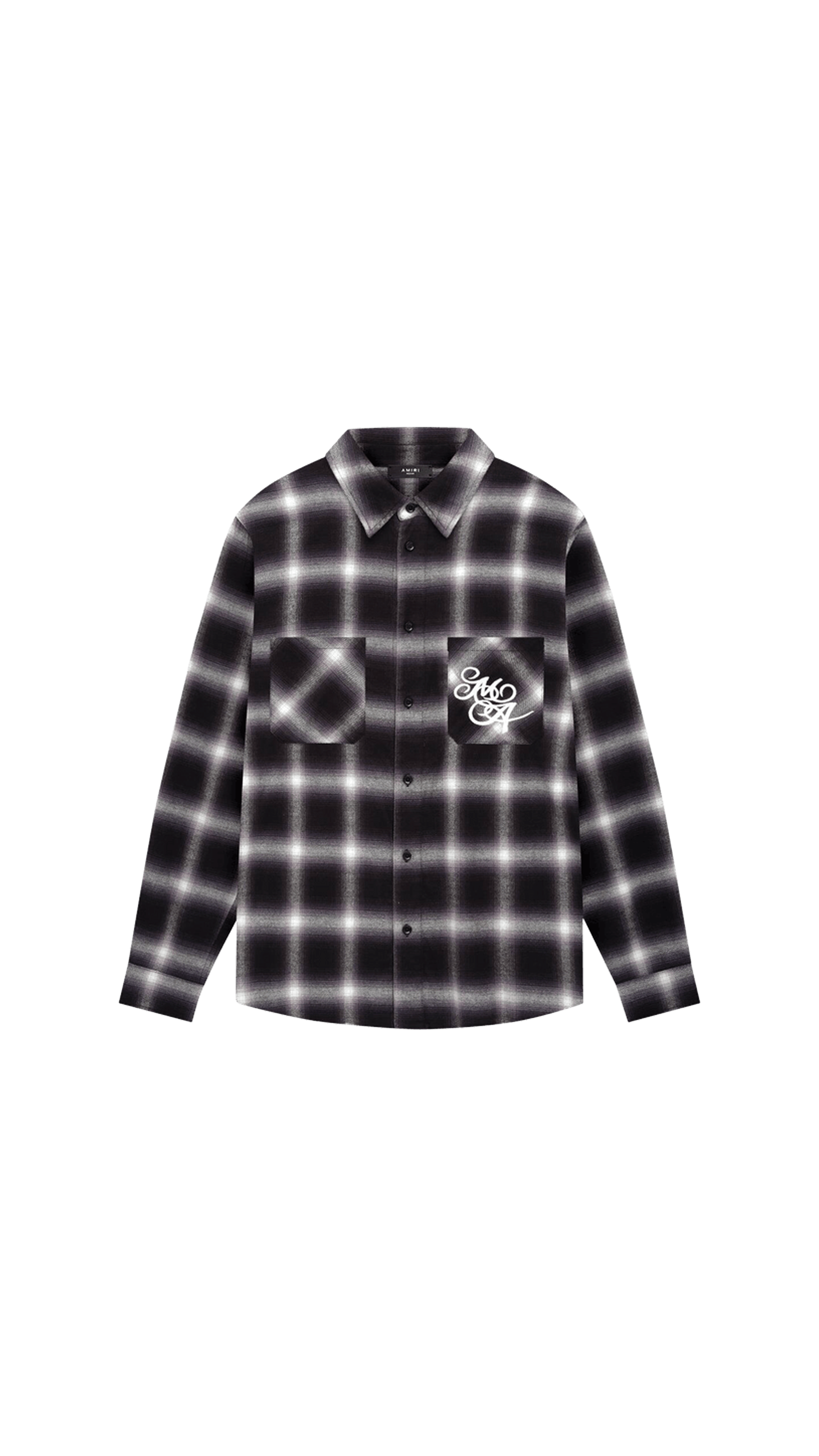 Amiri Swirl Flannel Shirt - Black/White