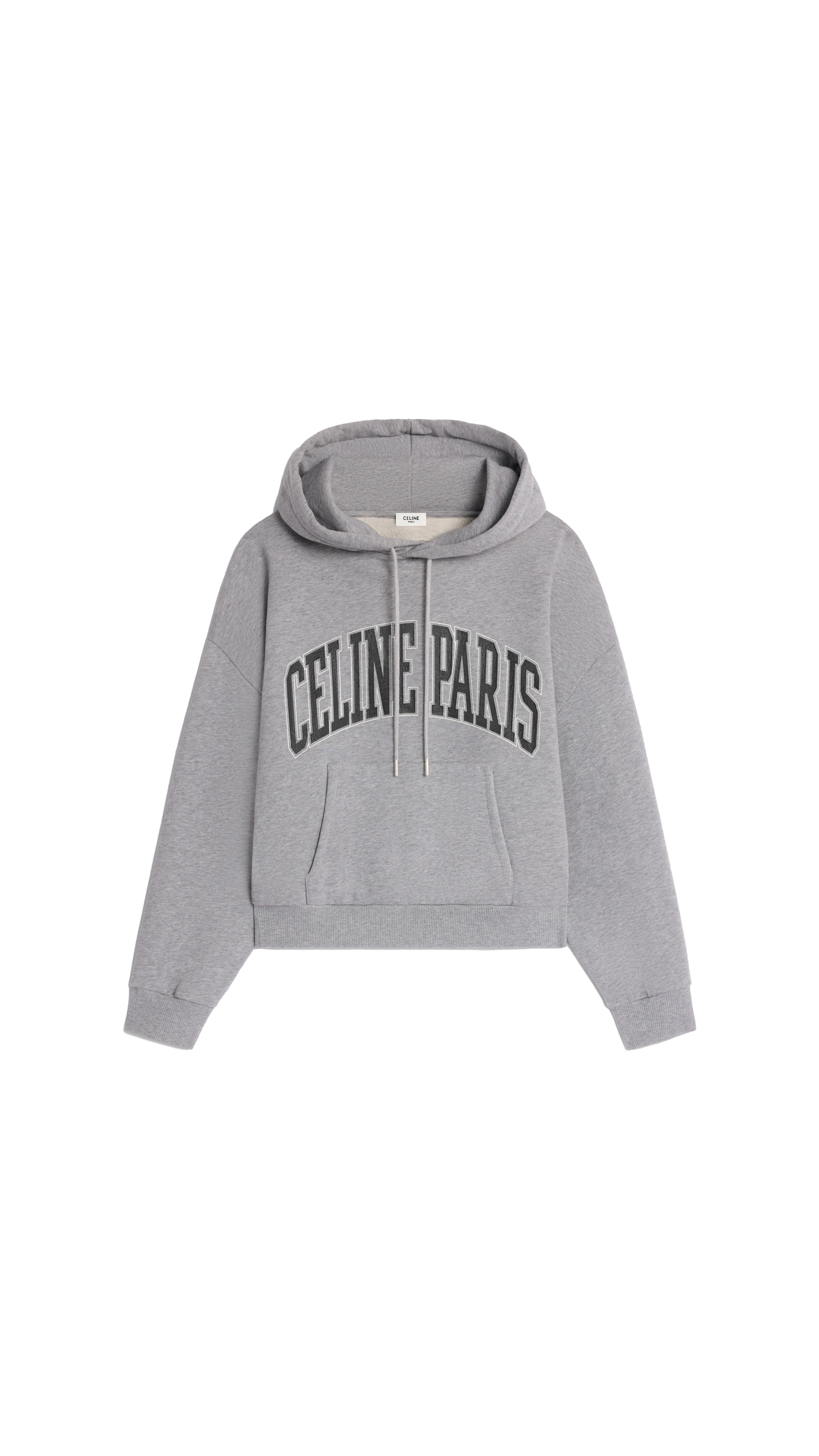 Oversized Celine Hoodie in Cotton Fleece - Grey