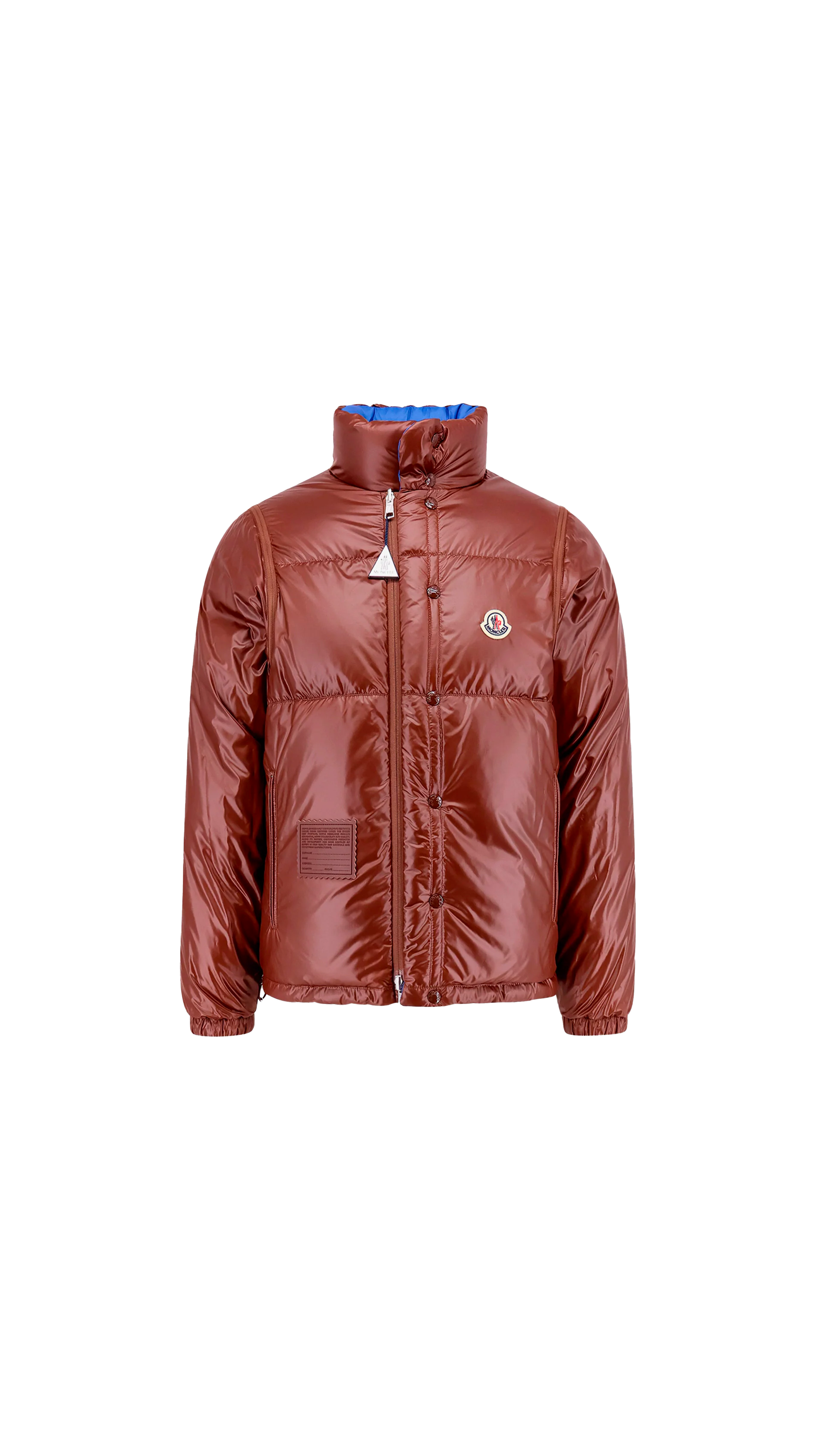 Reversible Verone Padded Jacket - Electric Blue/Brown