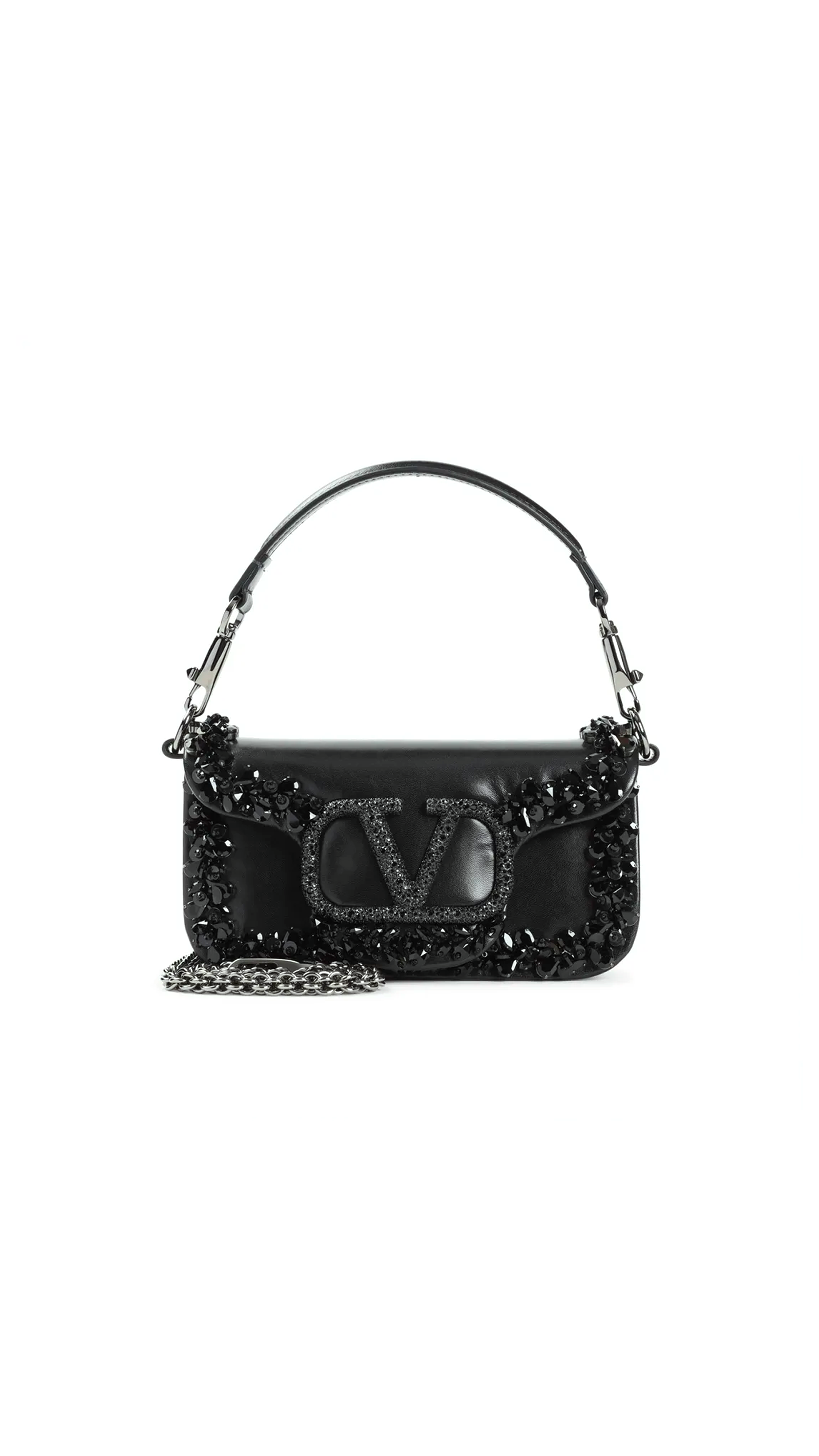 Valentino Small Locò Shoulder Bag - Black