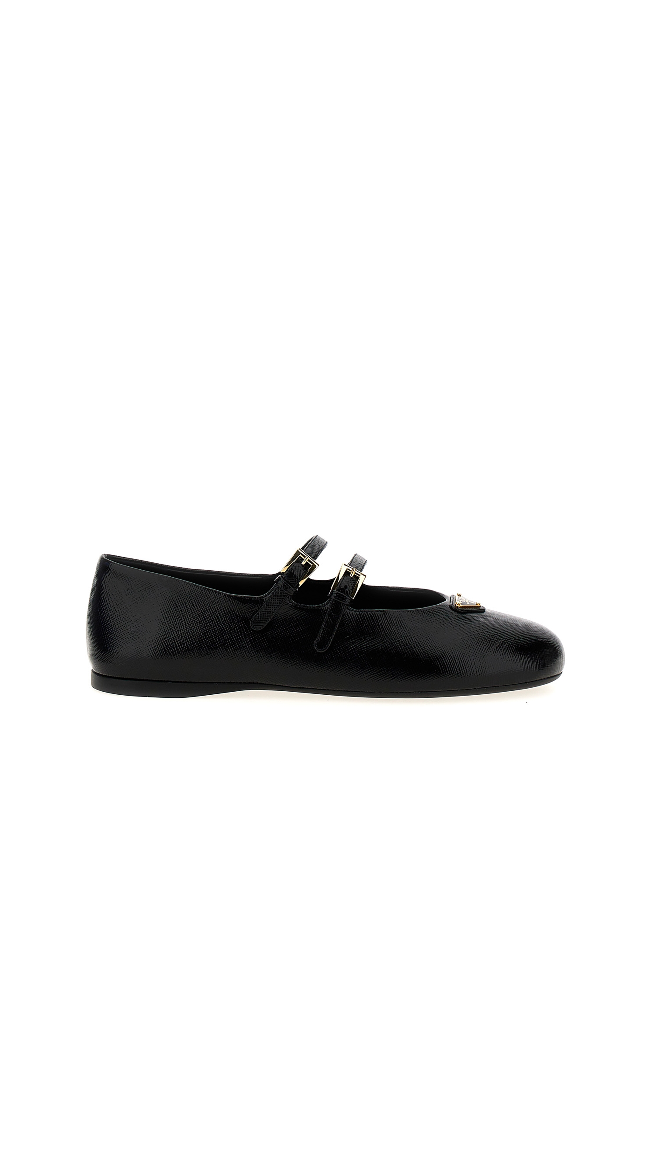 Saffino Leather Ballerinas - Black