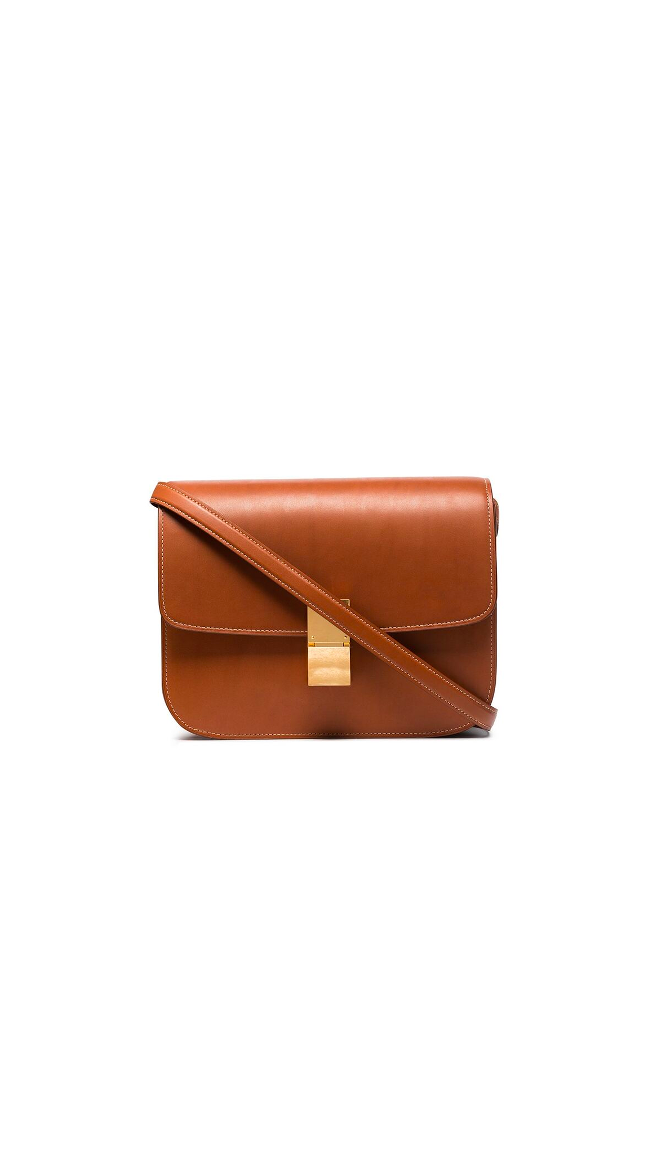 Box Flap Bag - Brown