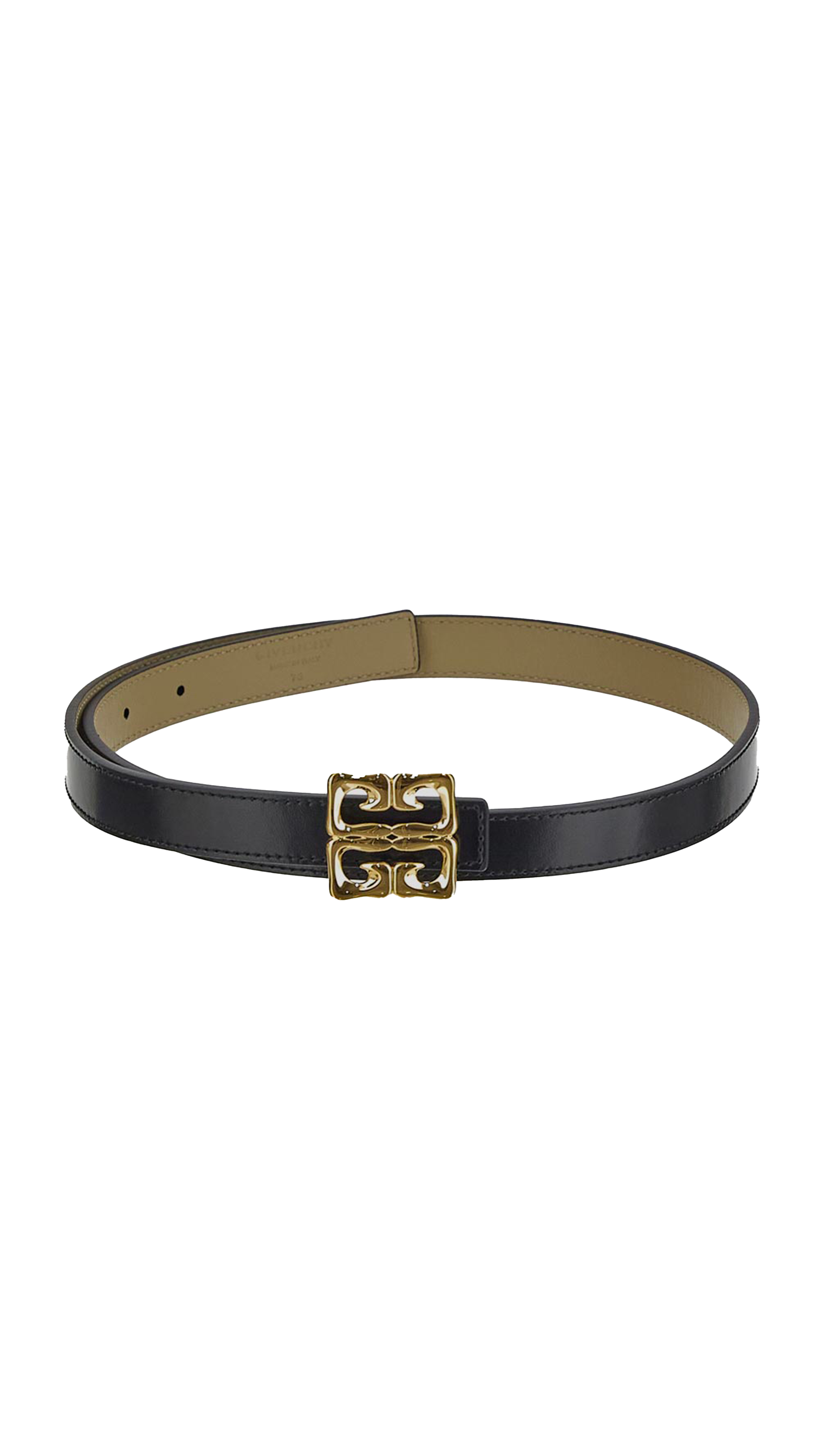 4G Liquid Logo Plaque Reversible Belt - Black