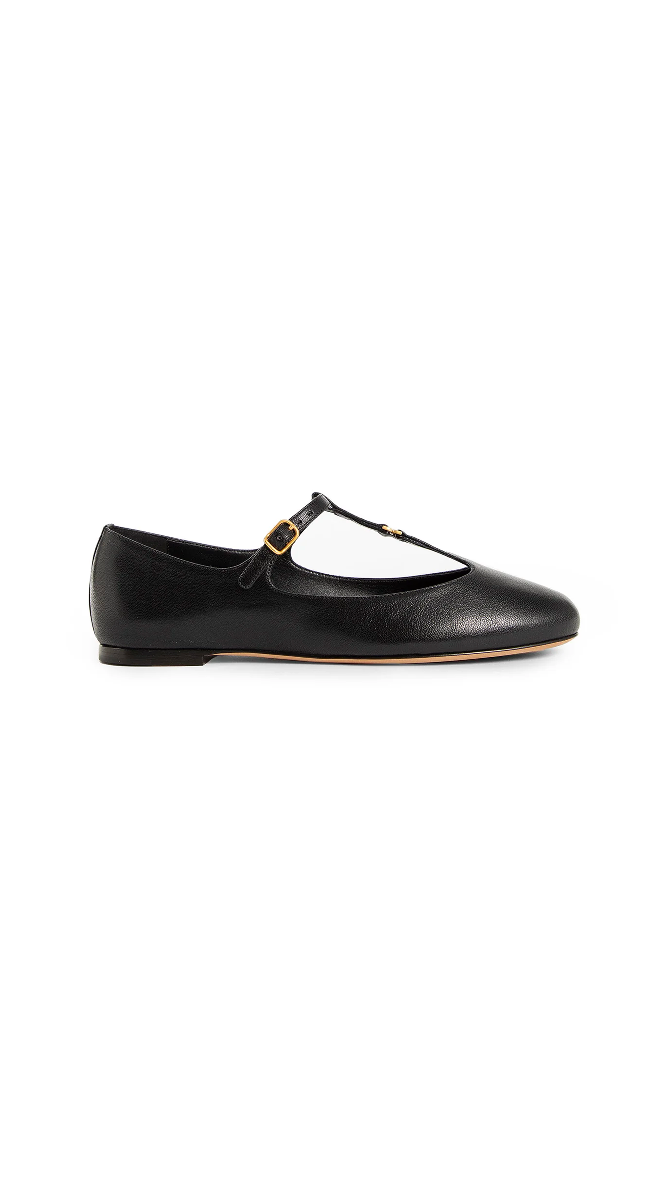 Marcie Nappa Goatskin Ballerinas - Black