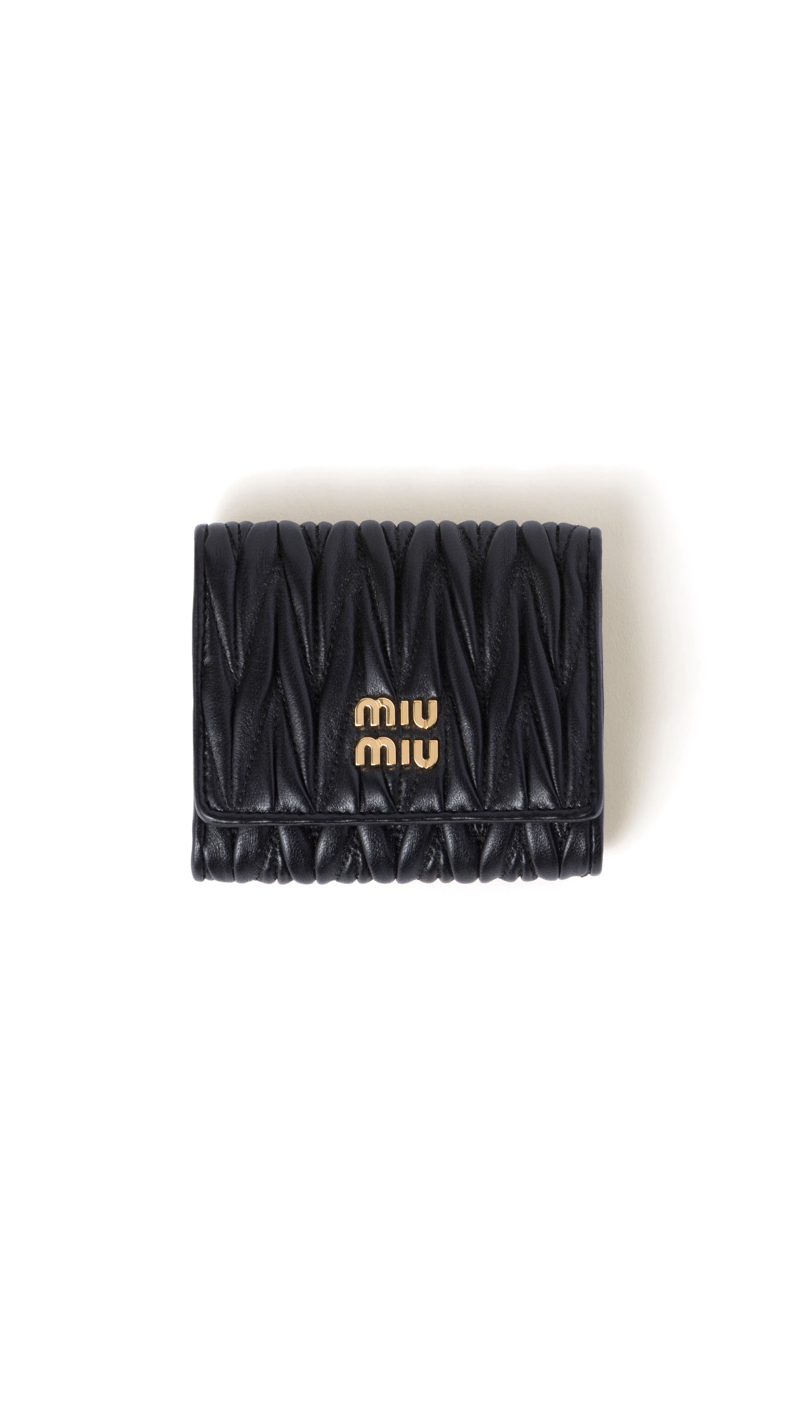 Miu Miu Woman Black Nappa Leather Wallet - Black