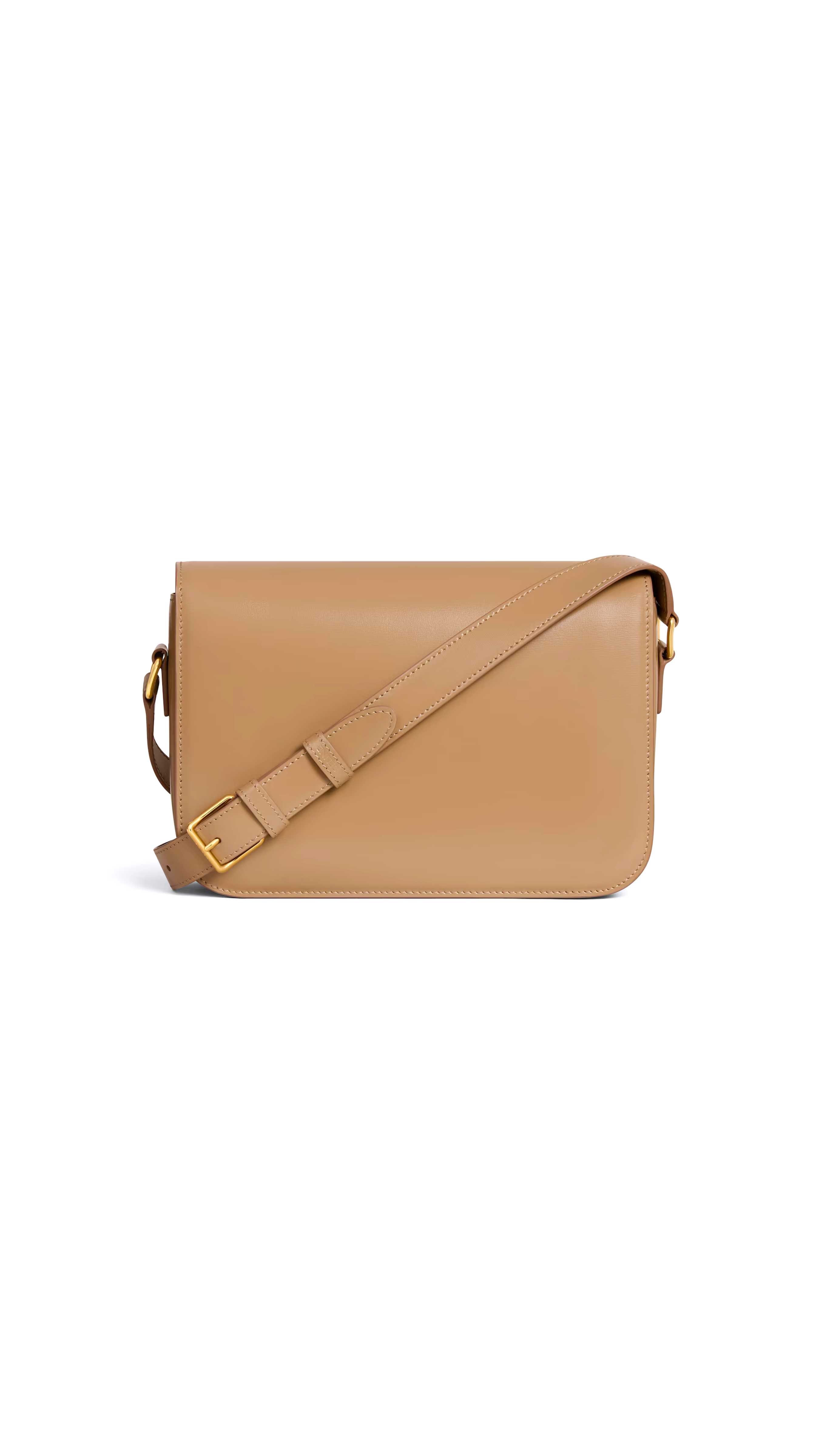 Classique Triomphe Bag in Shiny Calfskin - Smoked Brown