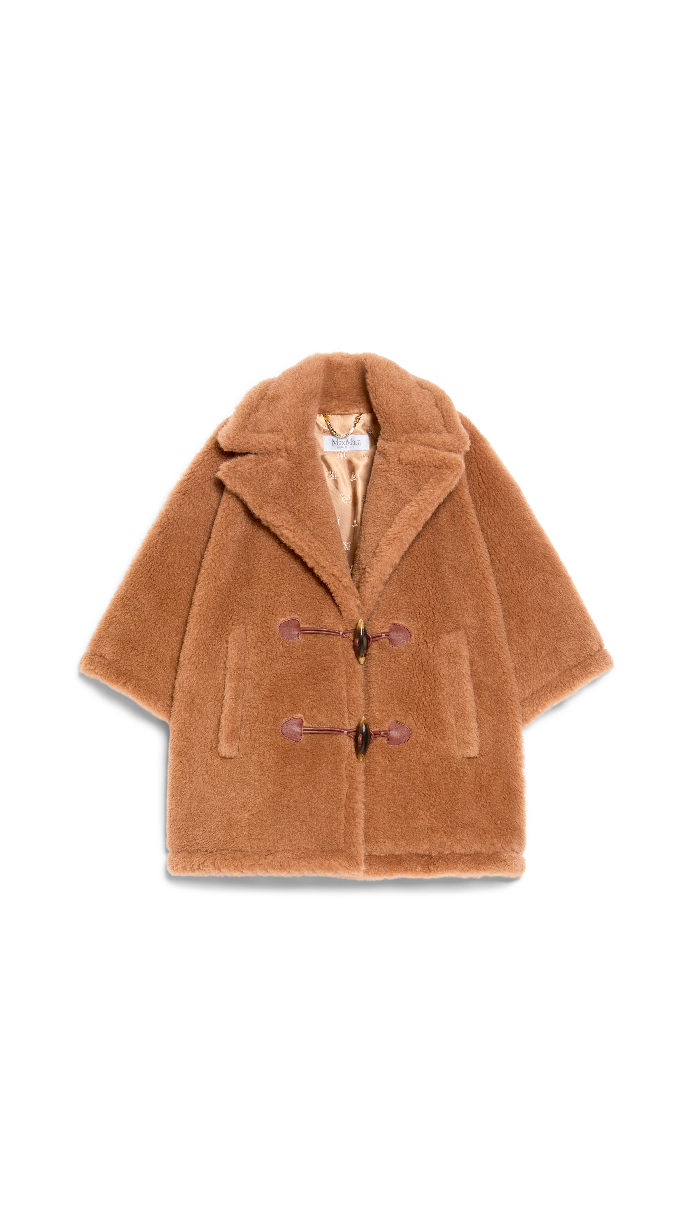 Teddy Fabric Cape - Camel