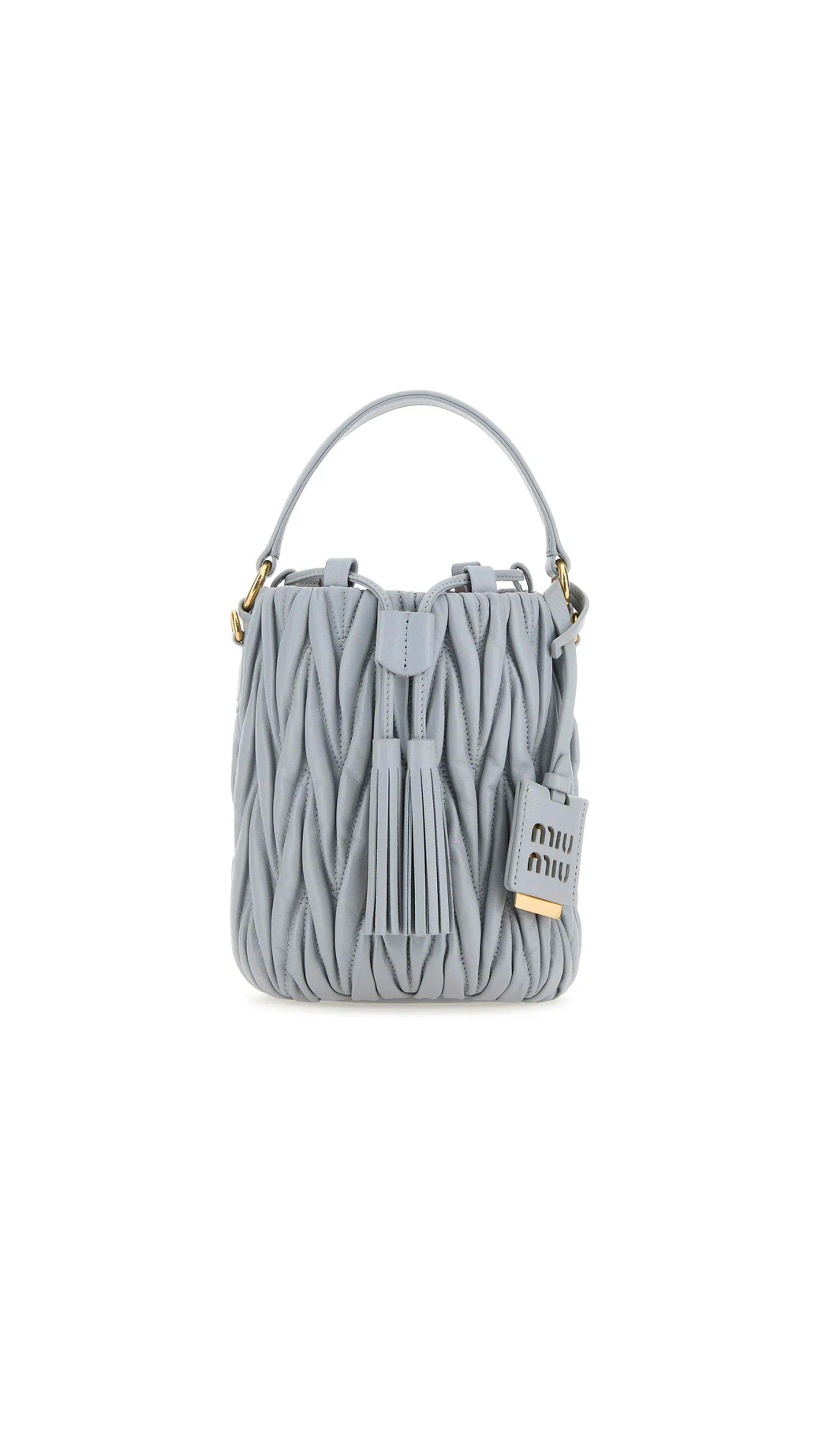 Nappa Leather Bucket Bag - Ice