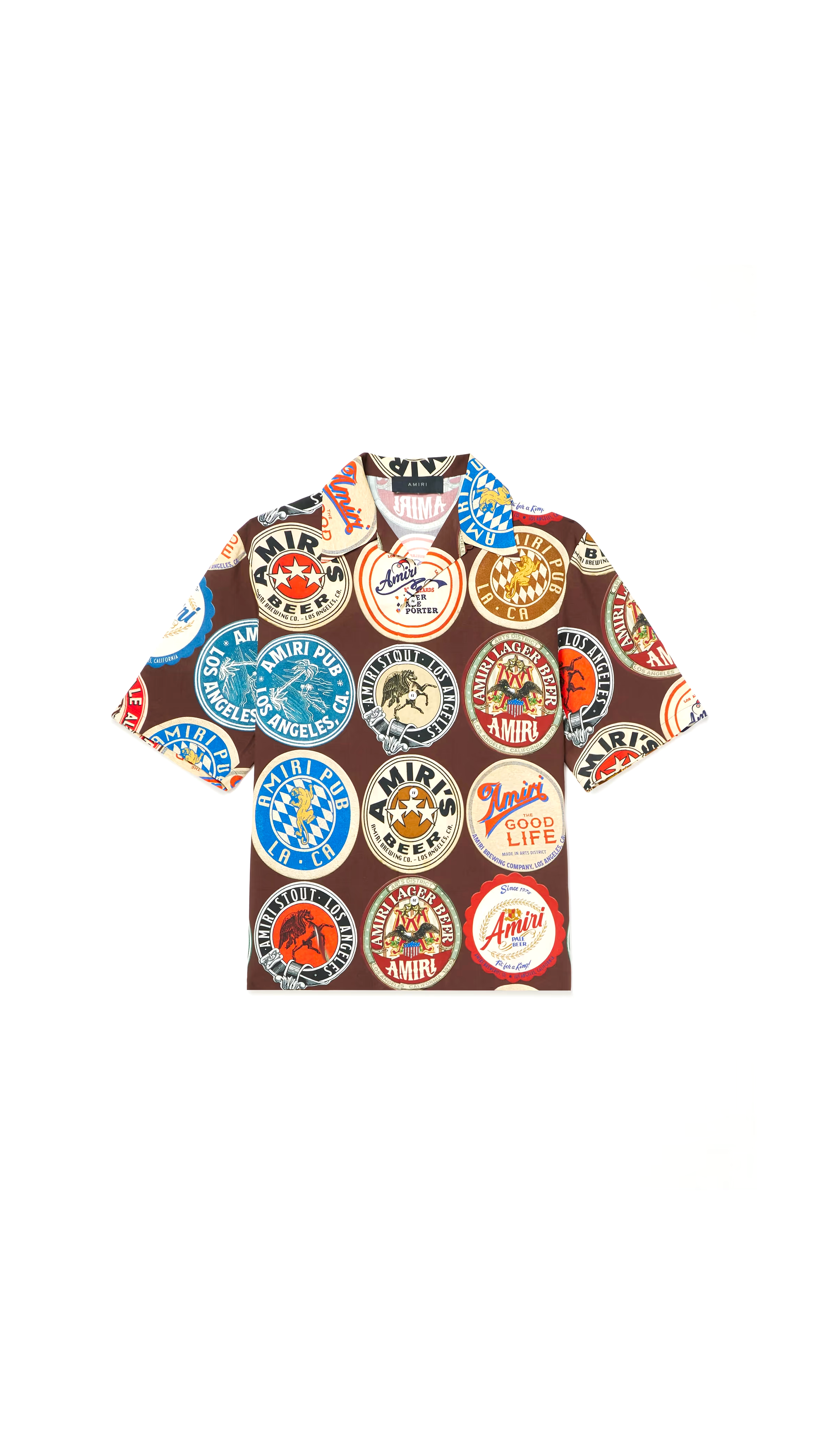 Amiri Coasters Bowling Shirt - Chocolate