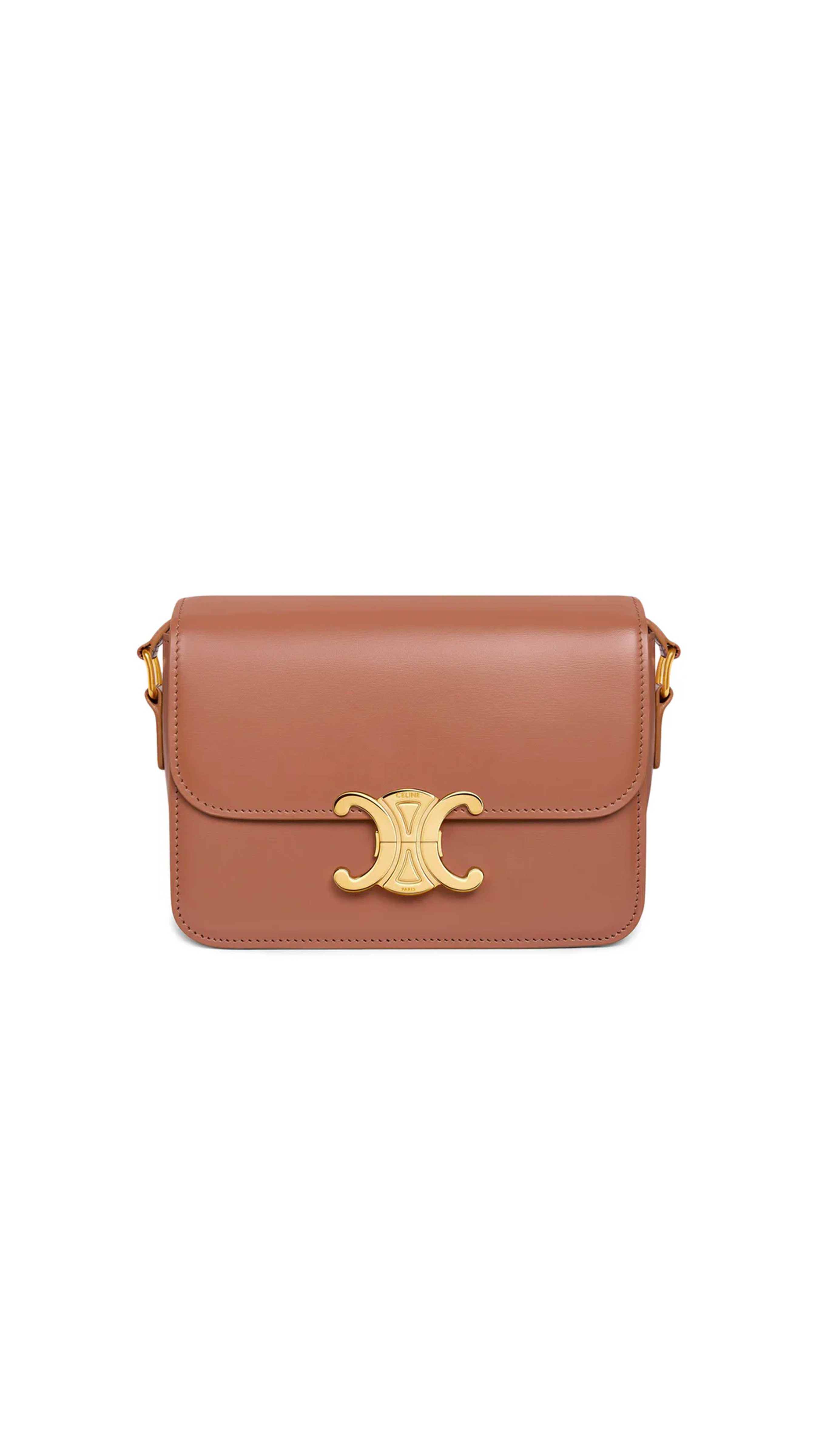 Teen Triomphe Bag in Shiny Calfskin - Bronze