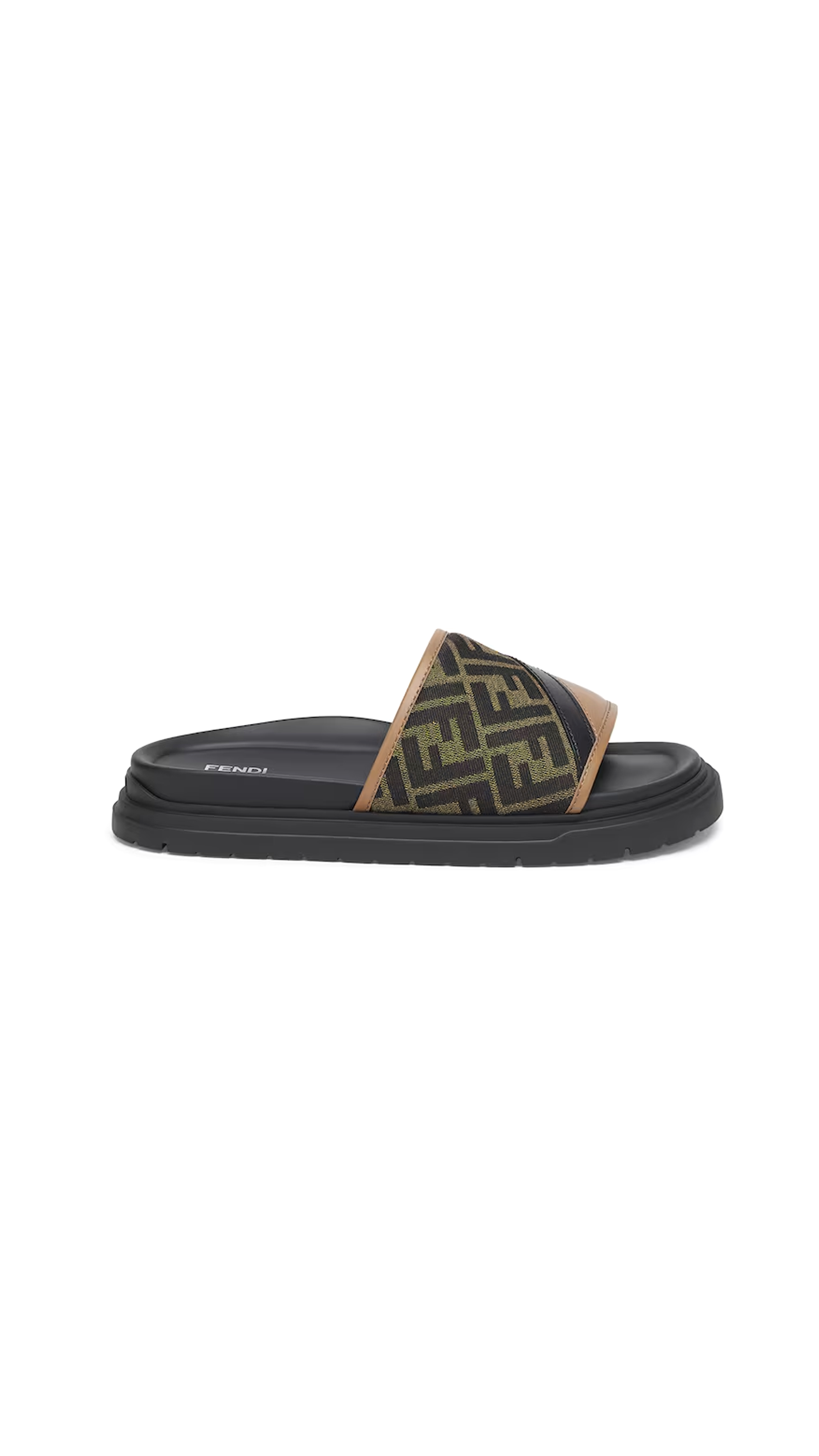 Fendi Diagonal Slides - Brown