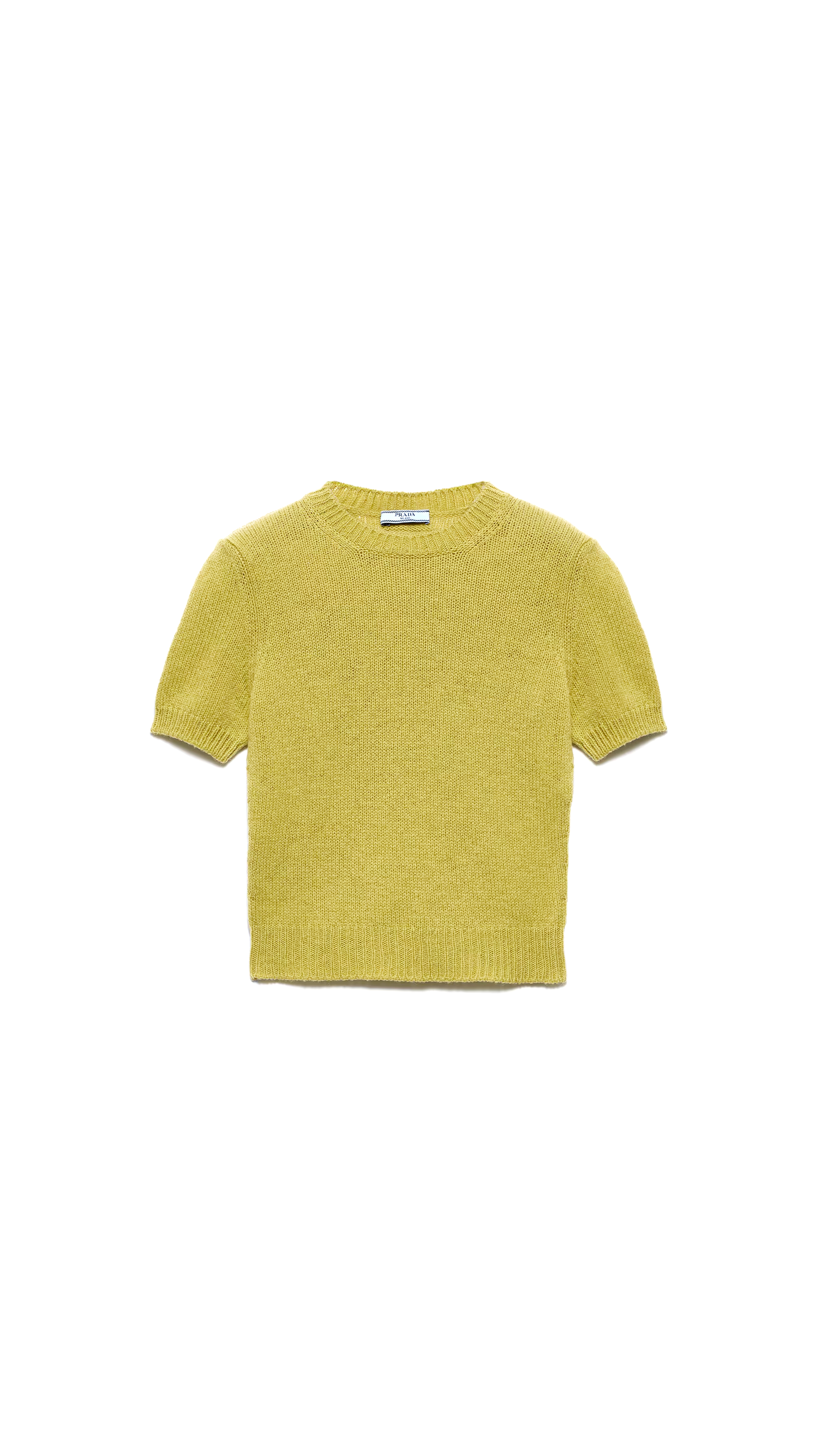 Short-sleeved Cashmere Sweater - Pistachio Green