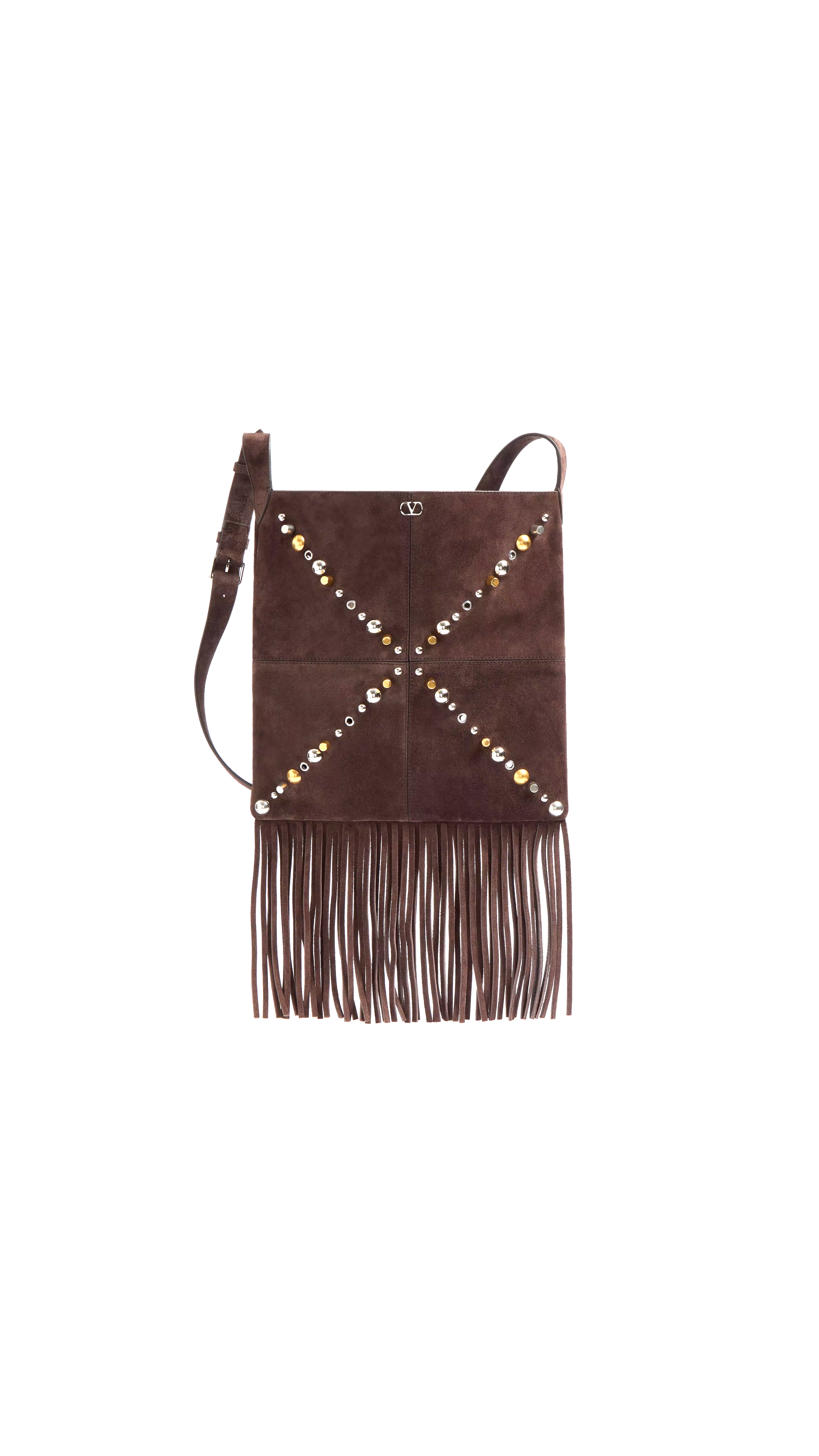 Nellcôte Suede Shoulder Bag With Fringes - Brown