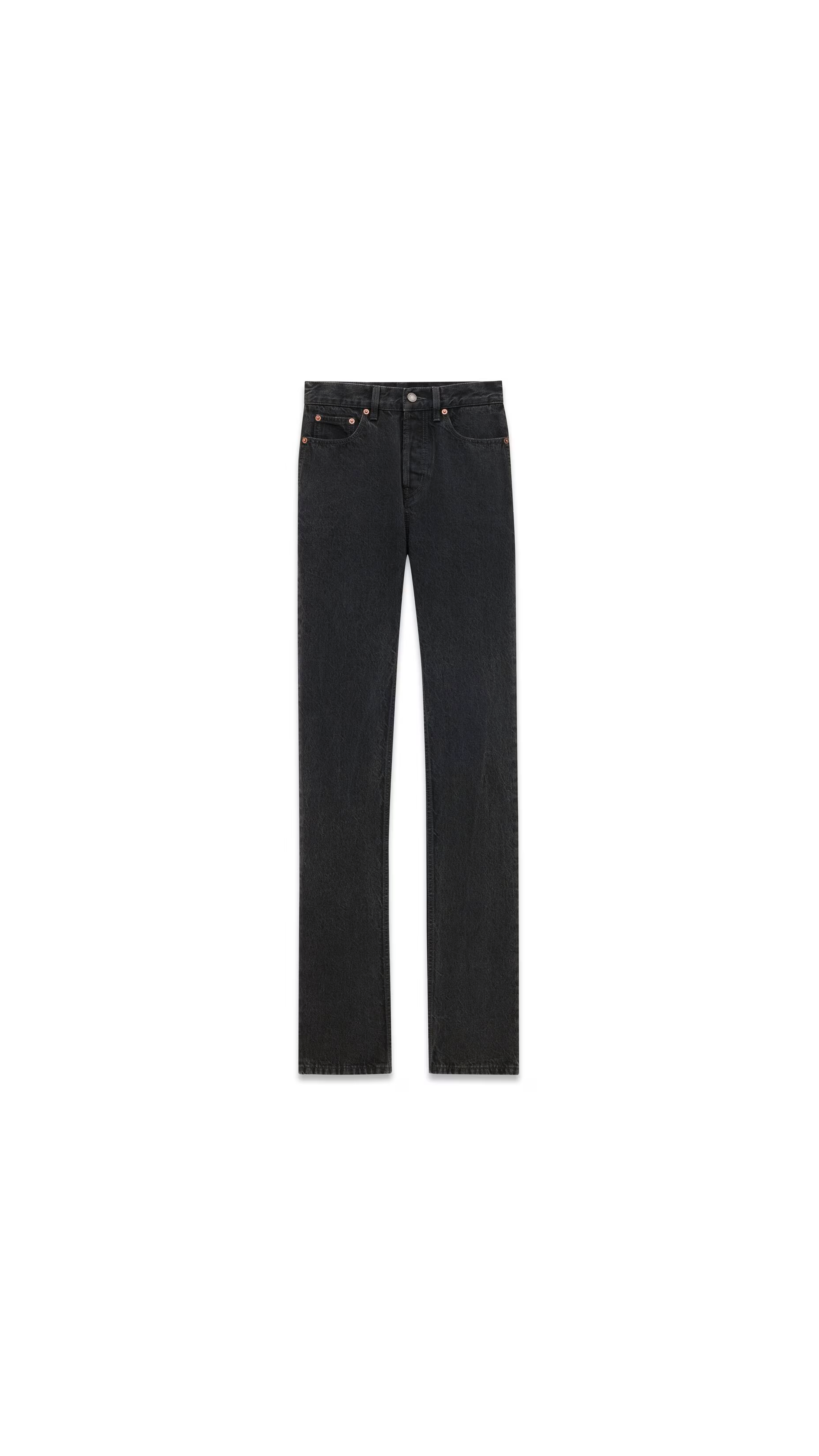 90'S Slim Jeans In Black Rock Denim - Black