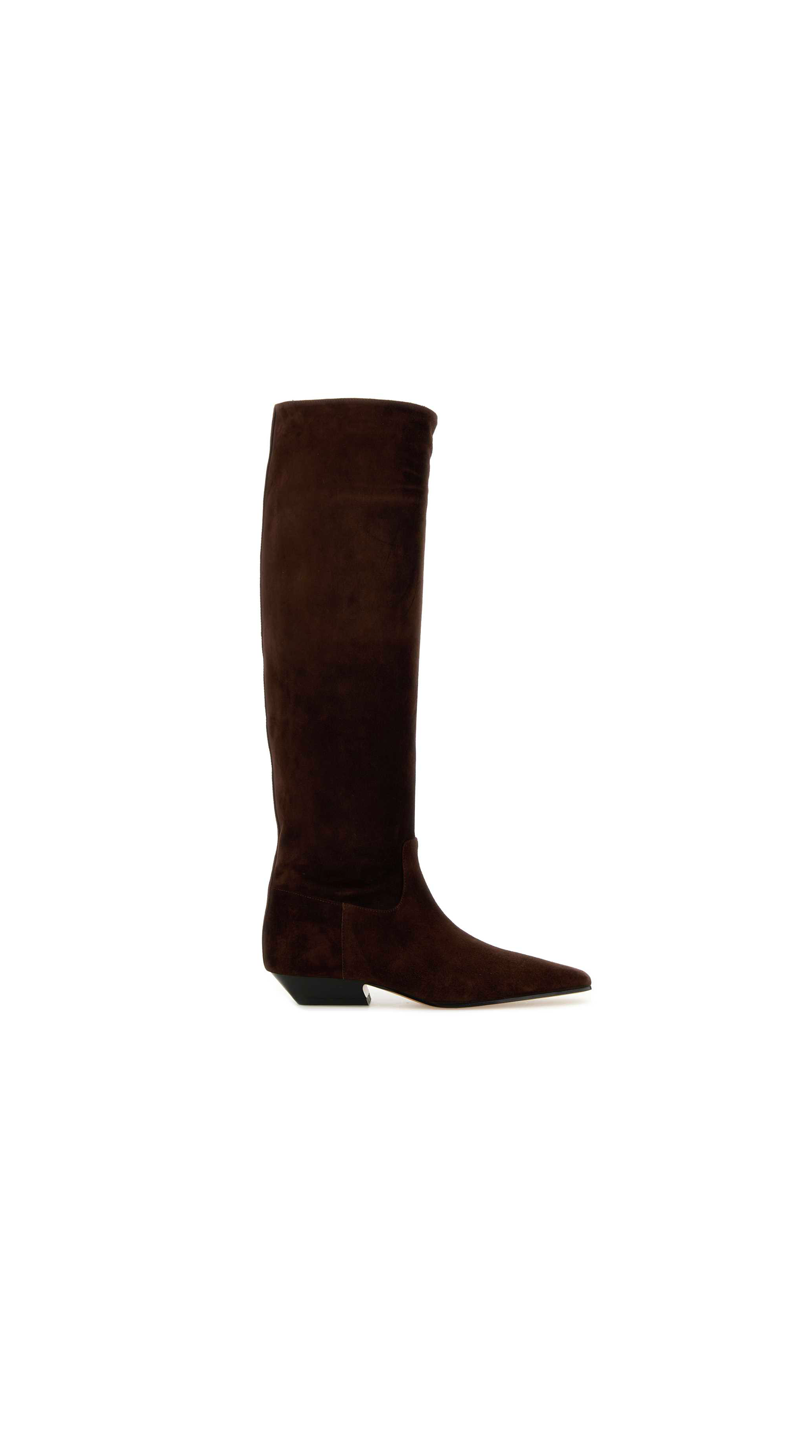 Marfa Knee-High Suede Boot - Coffee