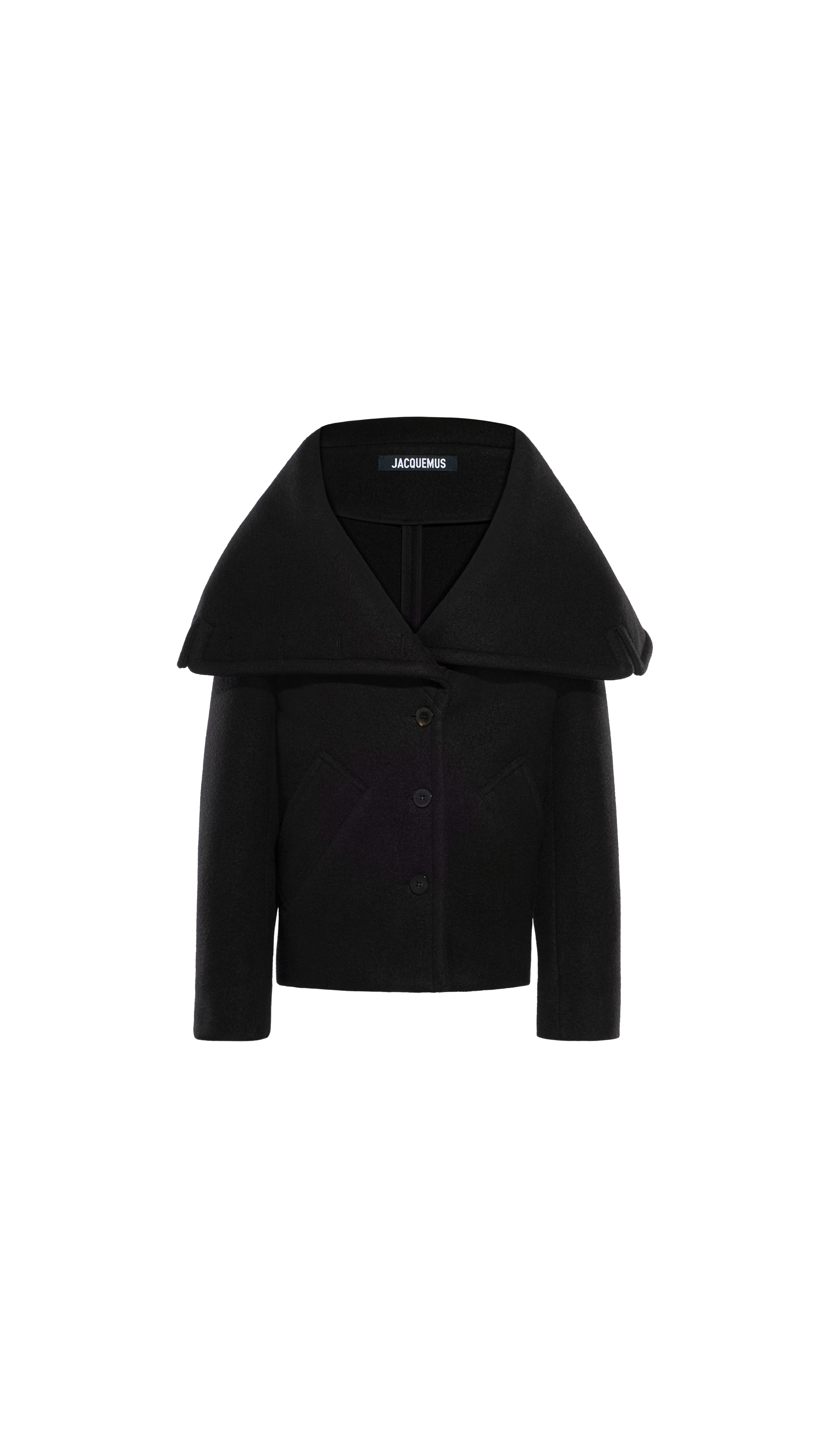 The Caruso Peacoat - Black