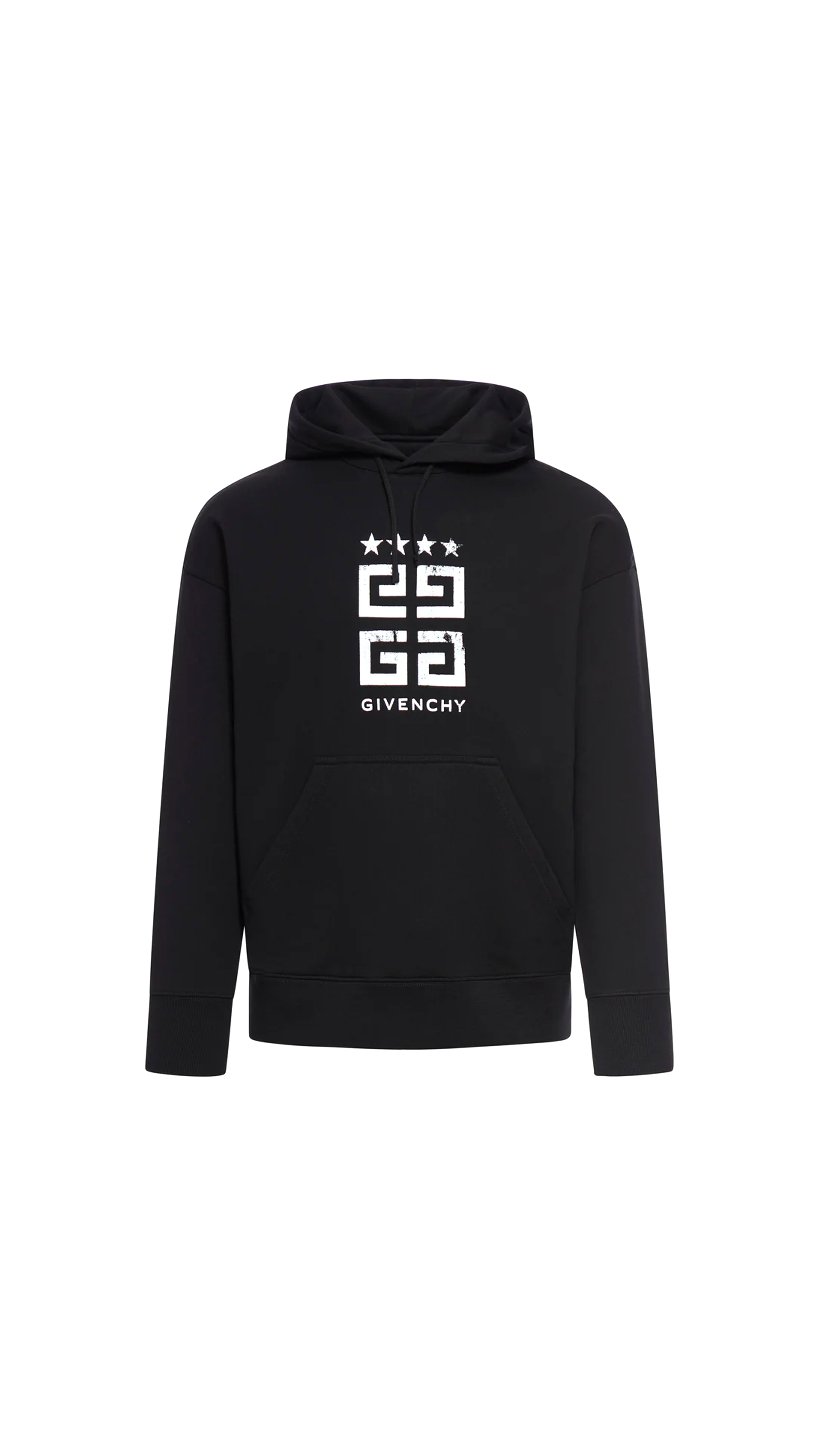 4G Slim Fit Hoodie in Fleece - Black